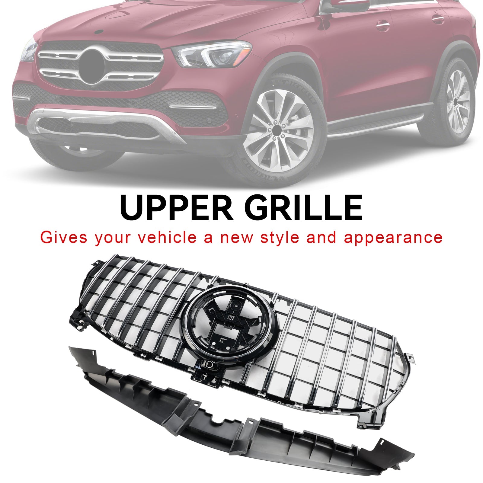 Grille de calandre de pare-chocs avant pour Mercedes Benz Classe GLE W167 GLE350 2020-2022