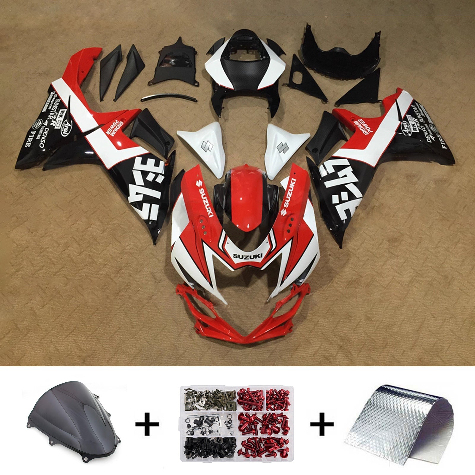 Kit de carénage injecté en plastique ABS pour Suzuki GSXR 600/750 2011-2026 K11
