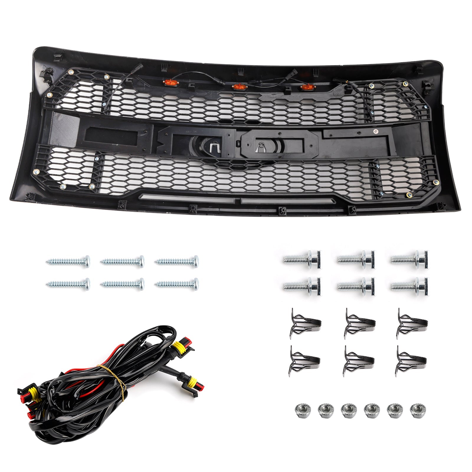 Grille de Bumper Front Style Raptor Mat Raptor con LED per Ford F150 2009-2014