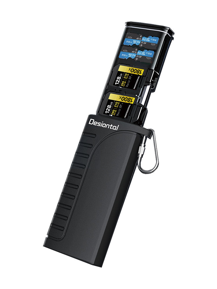 2 in 1 High Speed Flash-kortinlukija valokuvien lähetyksen säilytyslaatikko, vedenpitävä