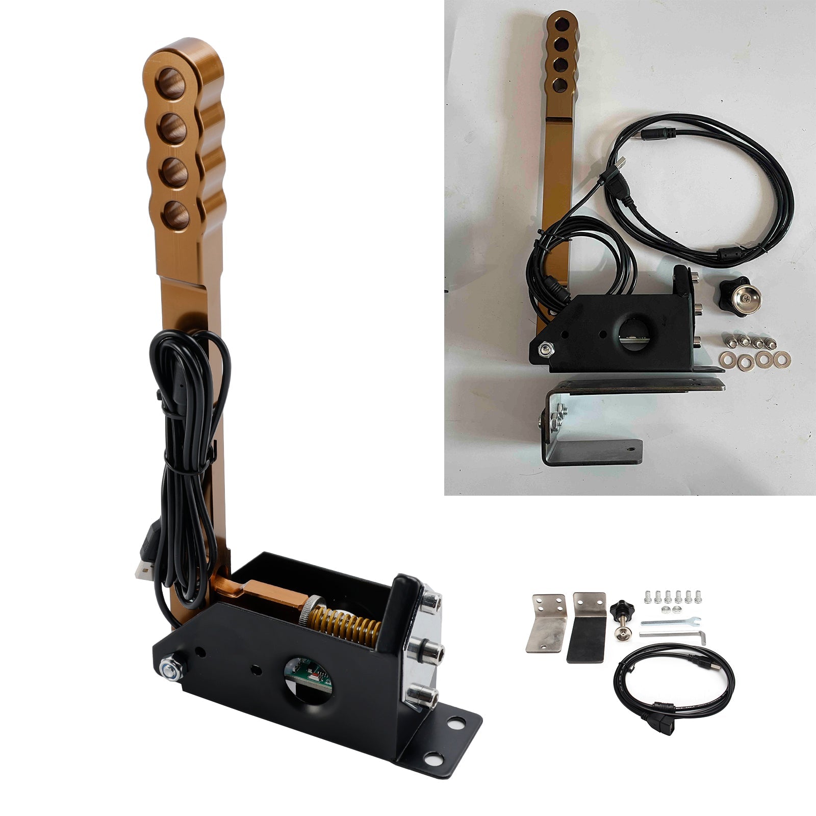 14 -bittinen kilpa -käsijarru USB SIM -PC: lle, jossa on omaisuuspihdit G27/G29/T300/T500