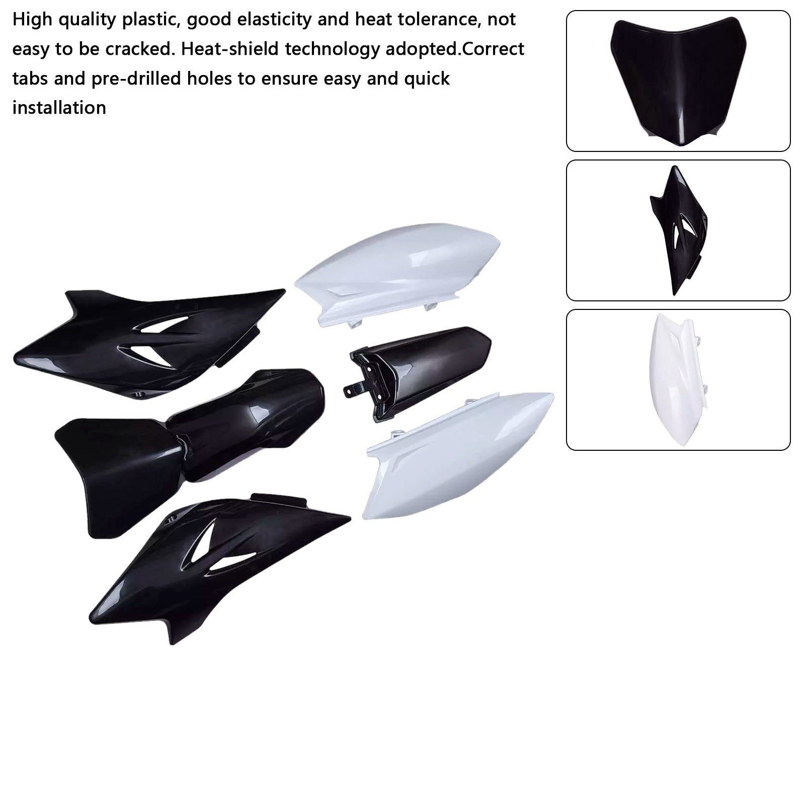 Kit per il corpo in plastica per carenatura di fango anteriore e posteriore per Yamaha TTR50 2006-2021