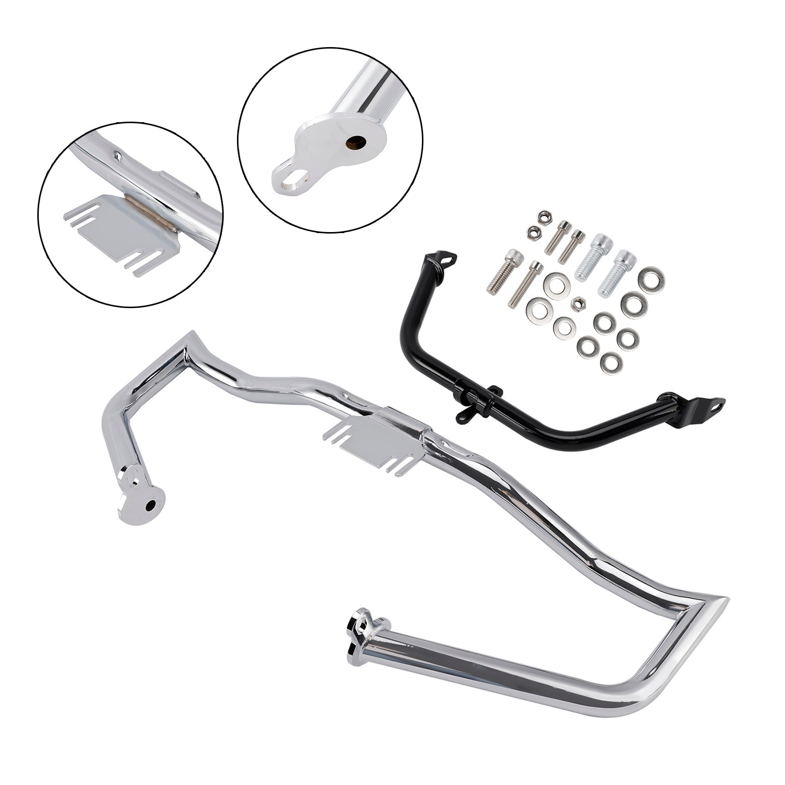 Kit de pare-chocs anti-collision pour cadre de support de moteur et de carénage Road Glides Road Glides FLHT FLHX Chrome