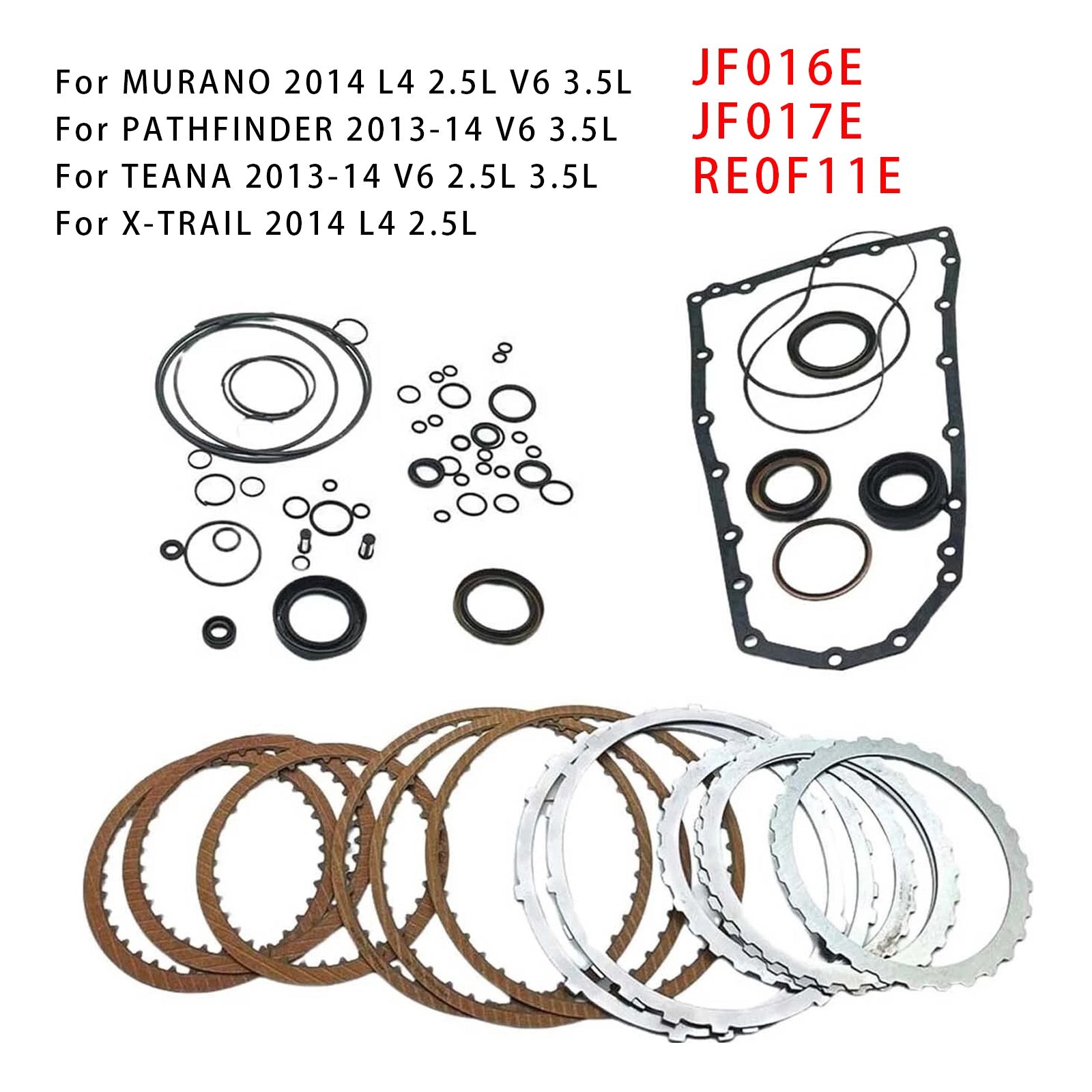 Komplet za obnovo glavnega menjalnika CVT LATITUDE (veriga CVT8) V6 2.5L 3.5L 2012-2014, D diski'sklopka F016E JF017E RE0F11E