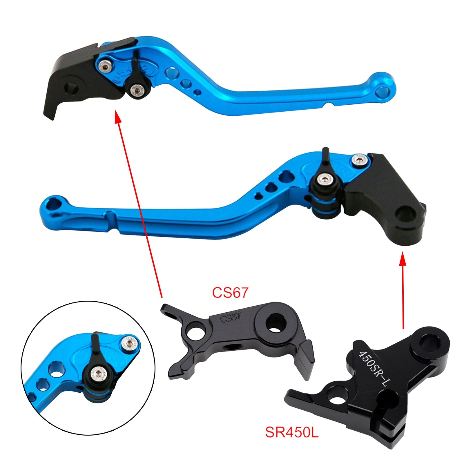 Levier de frein et d'embrayage long compatible avec VOGE DS900X 900DSX 2024-2026