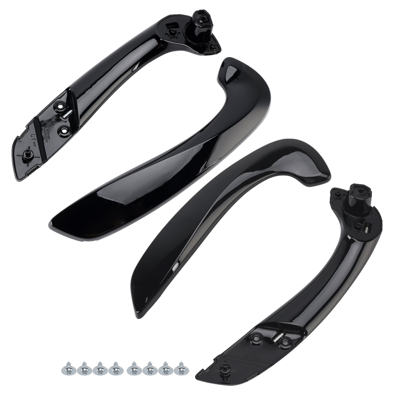 Poignée de porte intérieure avant gauche et droite (base + cache) pour Renault Megane 3 (2008-2016).