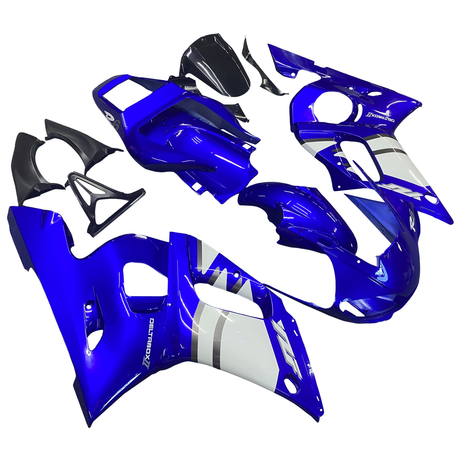 Iniezione di plastica ABS ABS carénage fit pour yamaha yzf r6 1998-2002 bleu blu generico