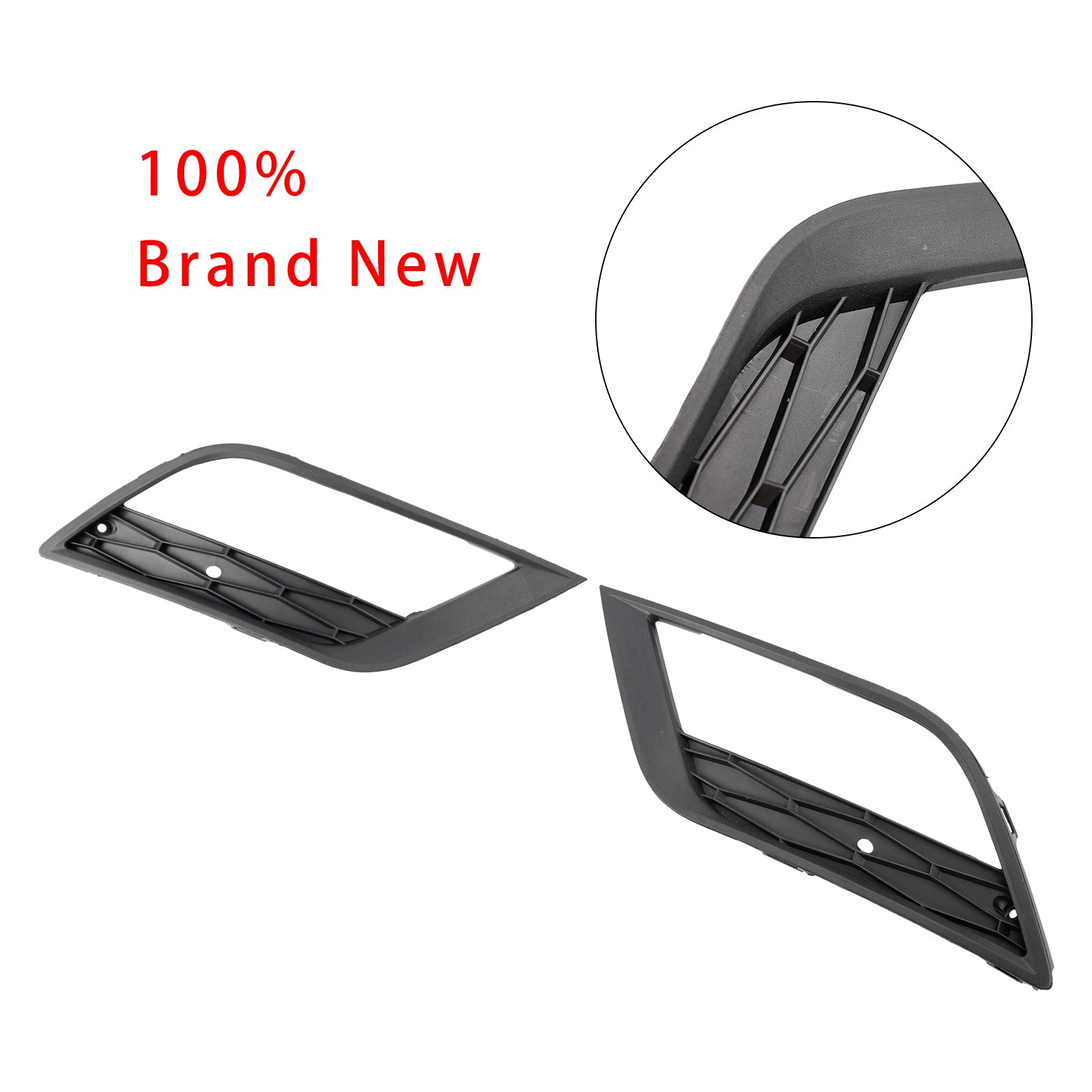 Grilles de phares antibrouillard pour pare-chocs avant de voiture Seat Ibiza MK4 2013-2016 6J0853665F 6J0853666F