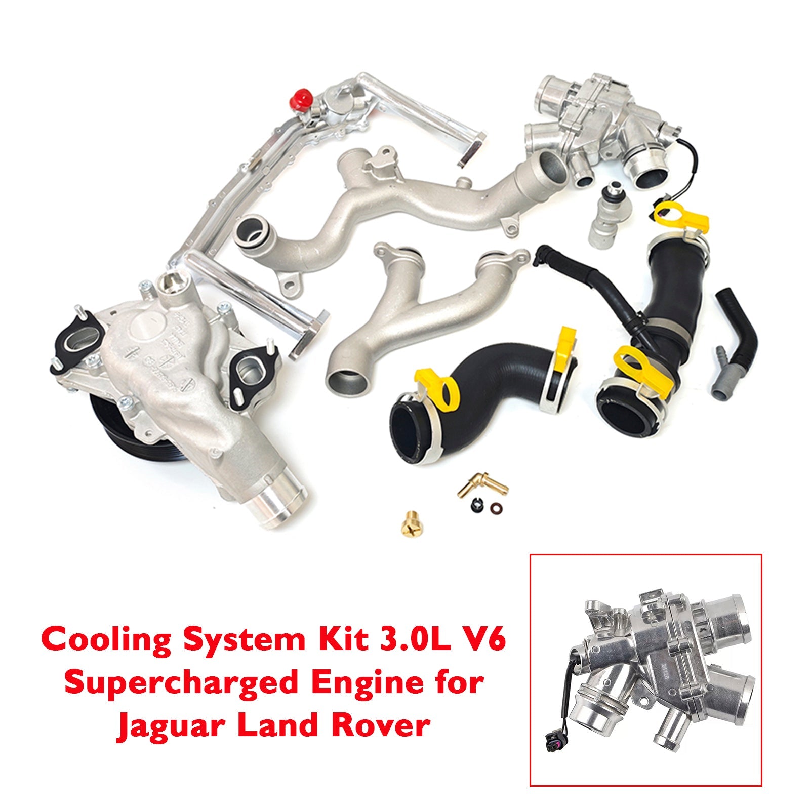 Gaskoelsysteemkit voor Jaguar XF 3.0L V6 2013-2020 LR092992 LR090630