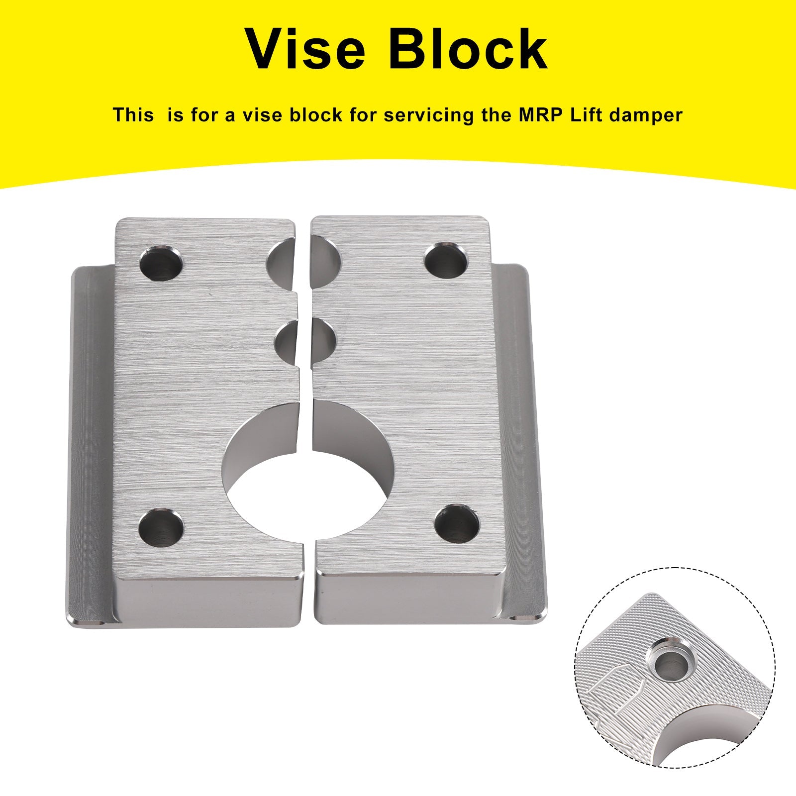 Herramienta de ajuste para el absorbedor de choque MRP. Incluye un bloque vicio/8 mm/10 mm/1 pulgada.