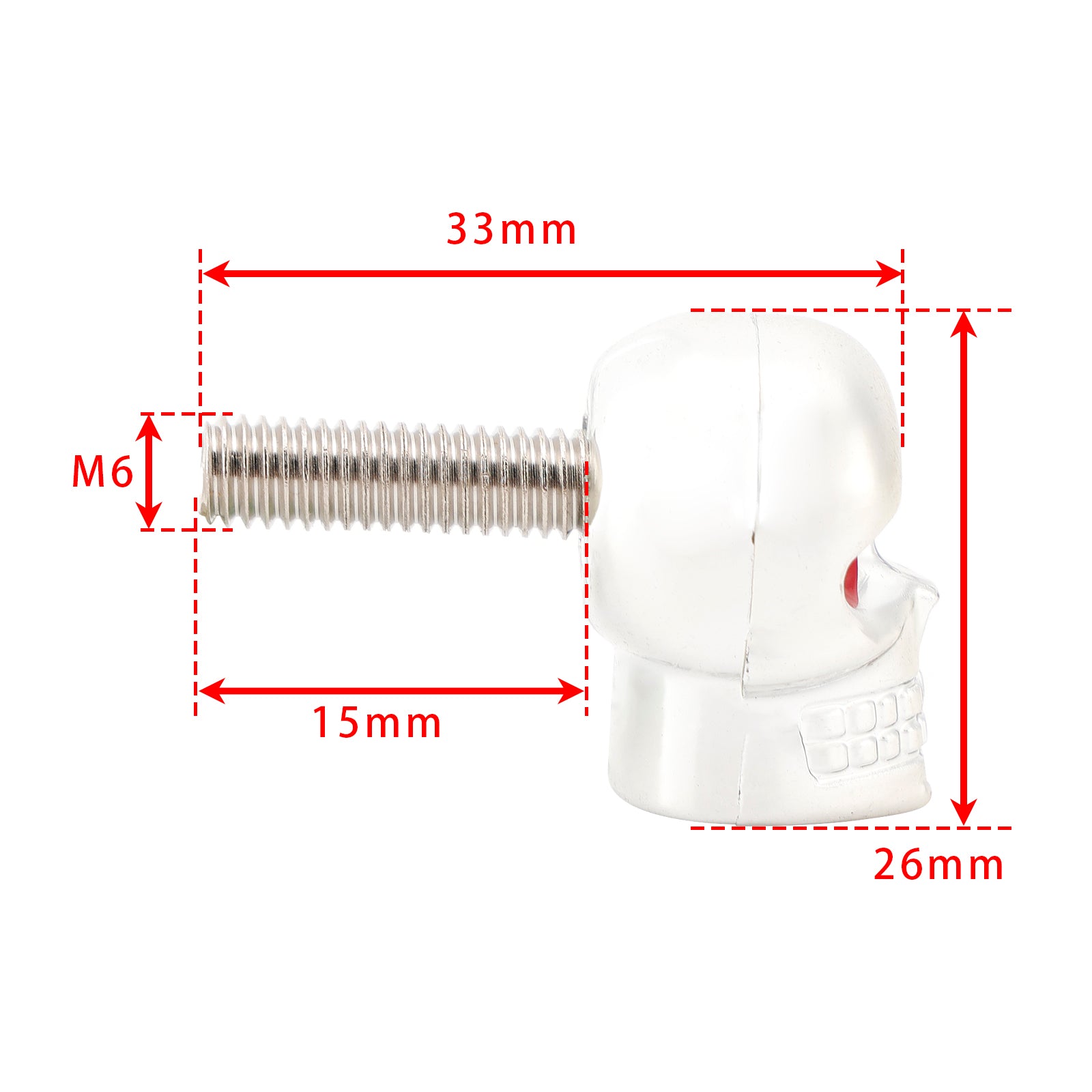 2 Hopea muovikirjalevypähkinä moottoripyörään ja polkupyörään, kallo