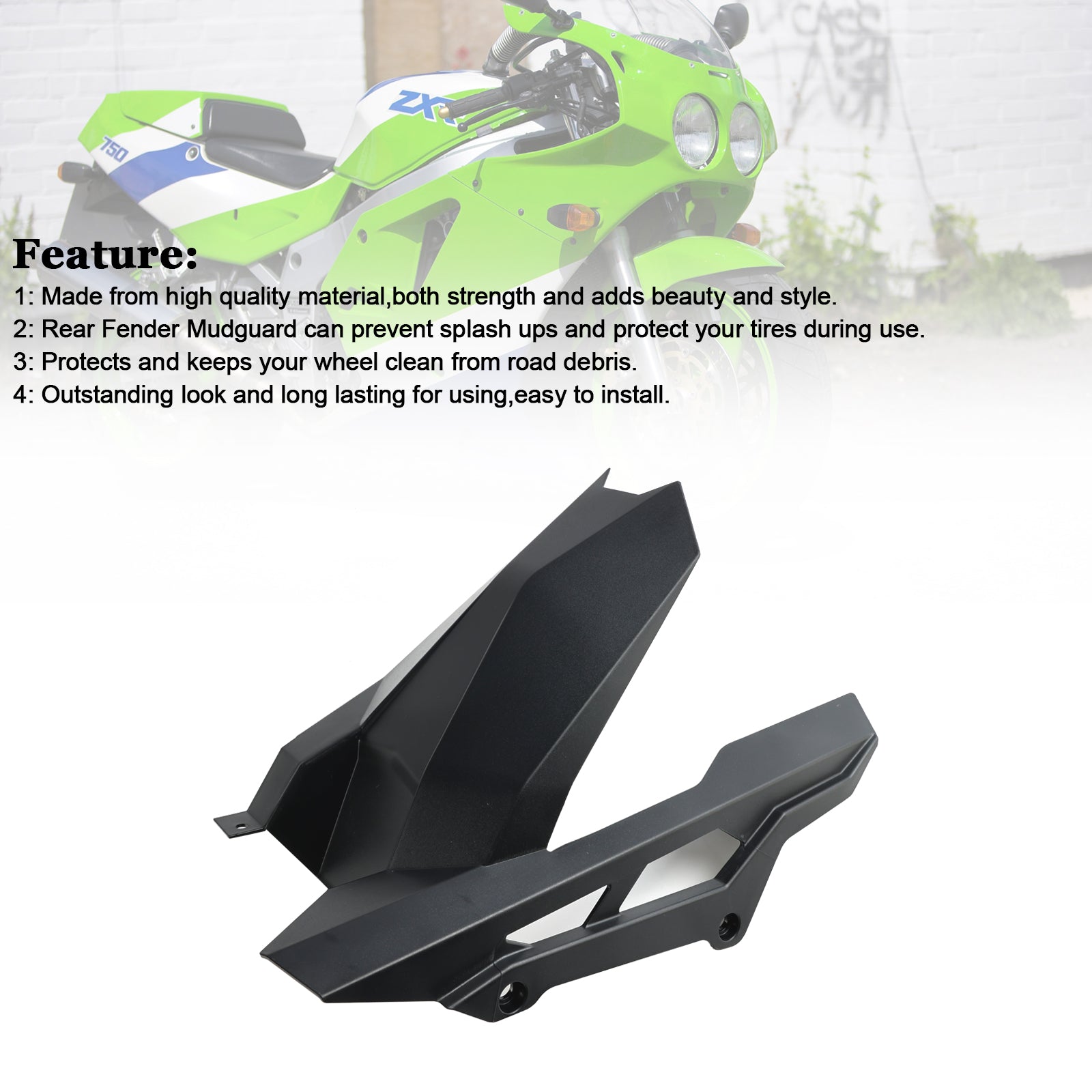 Carénage de garde-boue arrière pour Kawasaki ZX-4RR 2023-2024