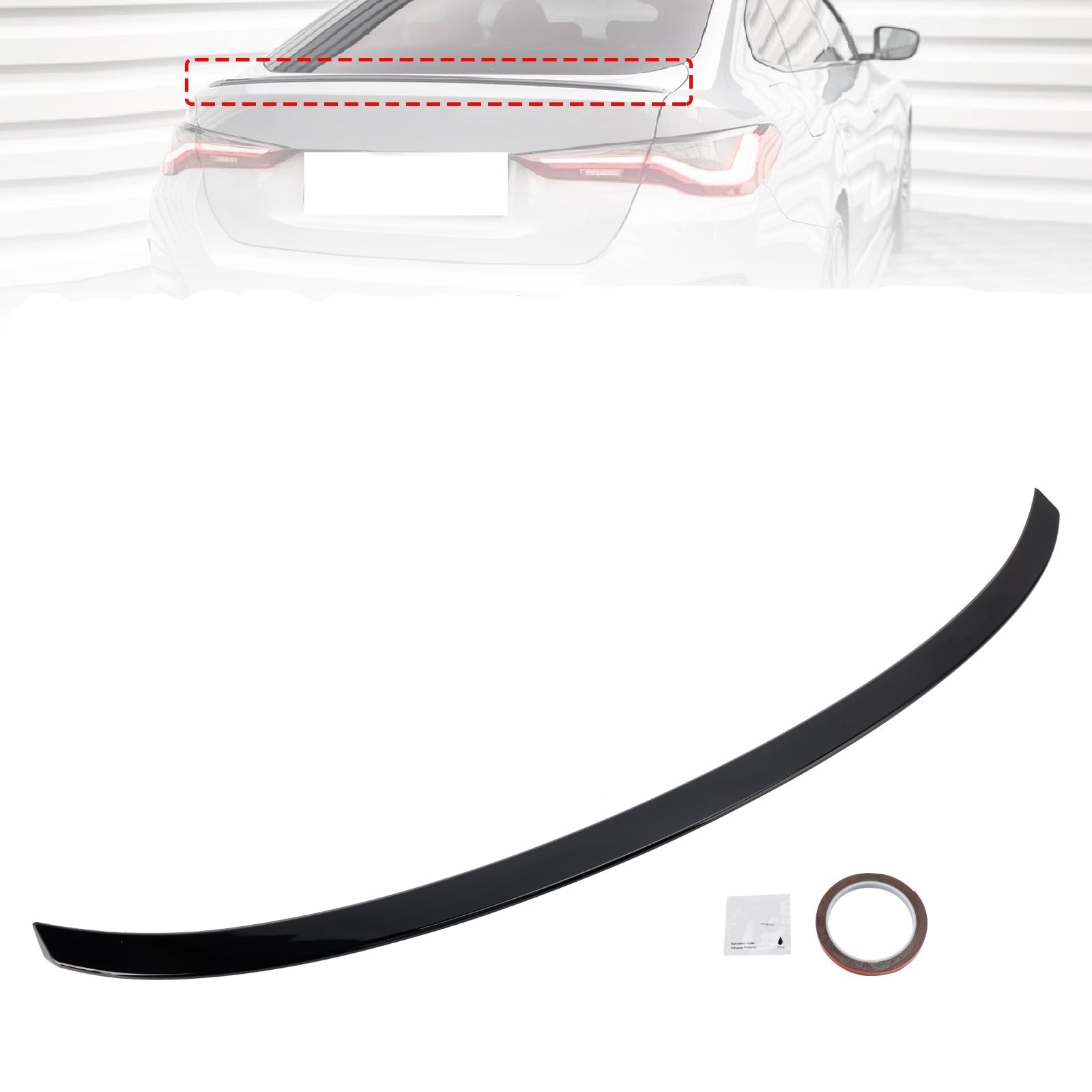 Sijajno črn zadnji spojler prtljažnika za BMW serije 4 G26 Gran Coupe 2021-2025, original MP style