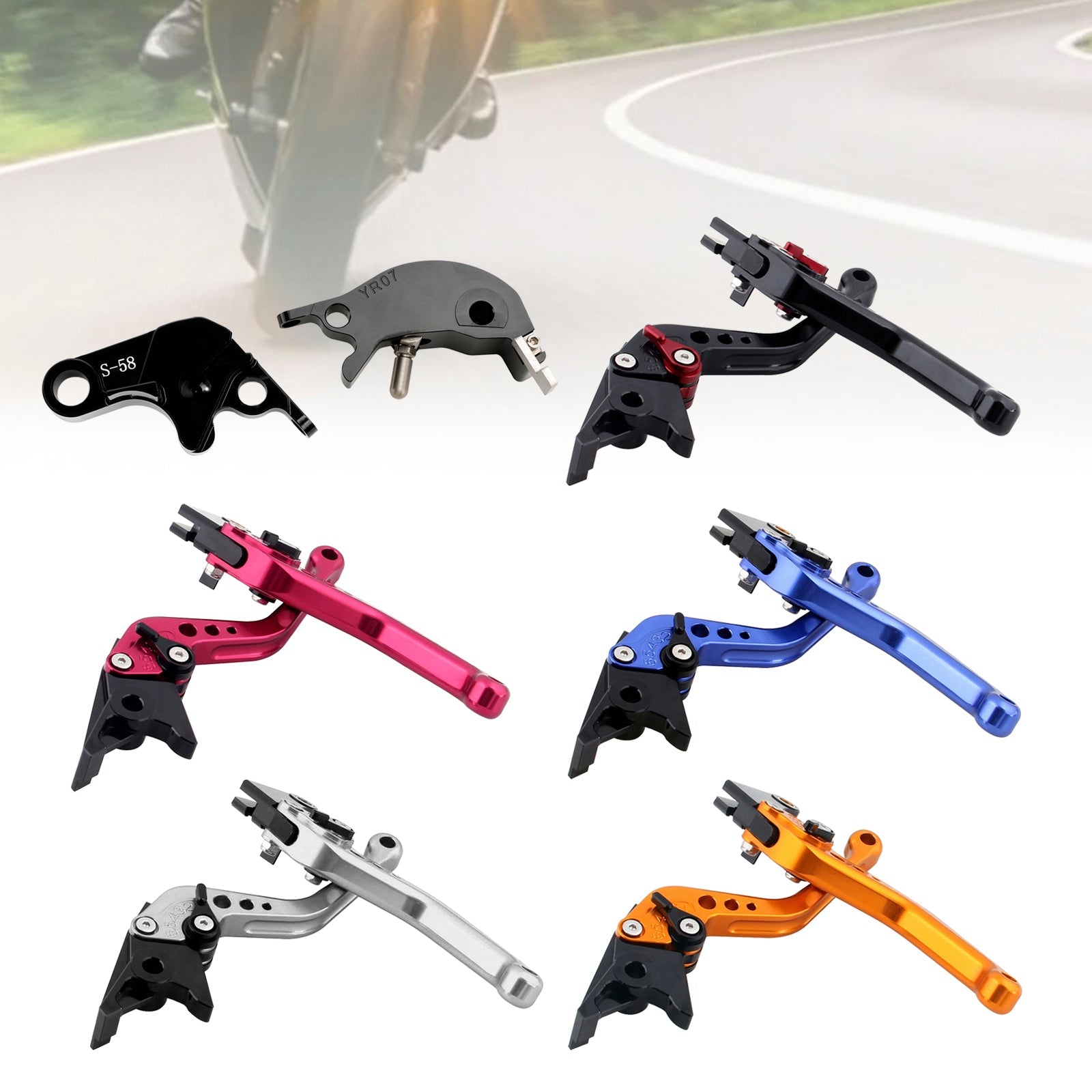 Leva corta freno e frizione per Yamaha YZF R7 MT-10/SP FZ-10/SP 2022-23