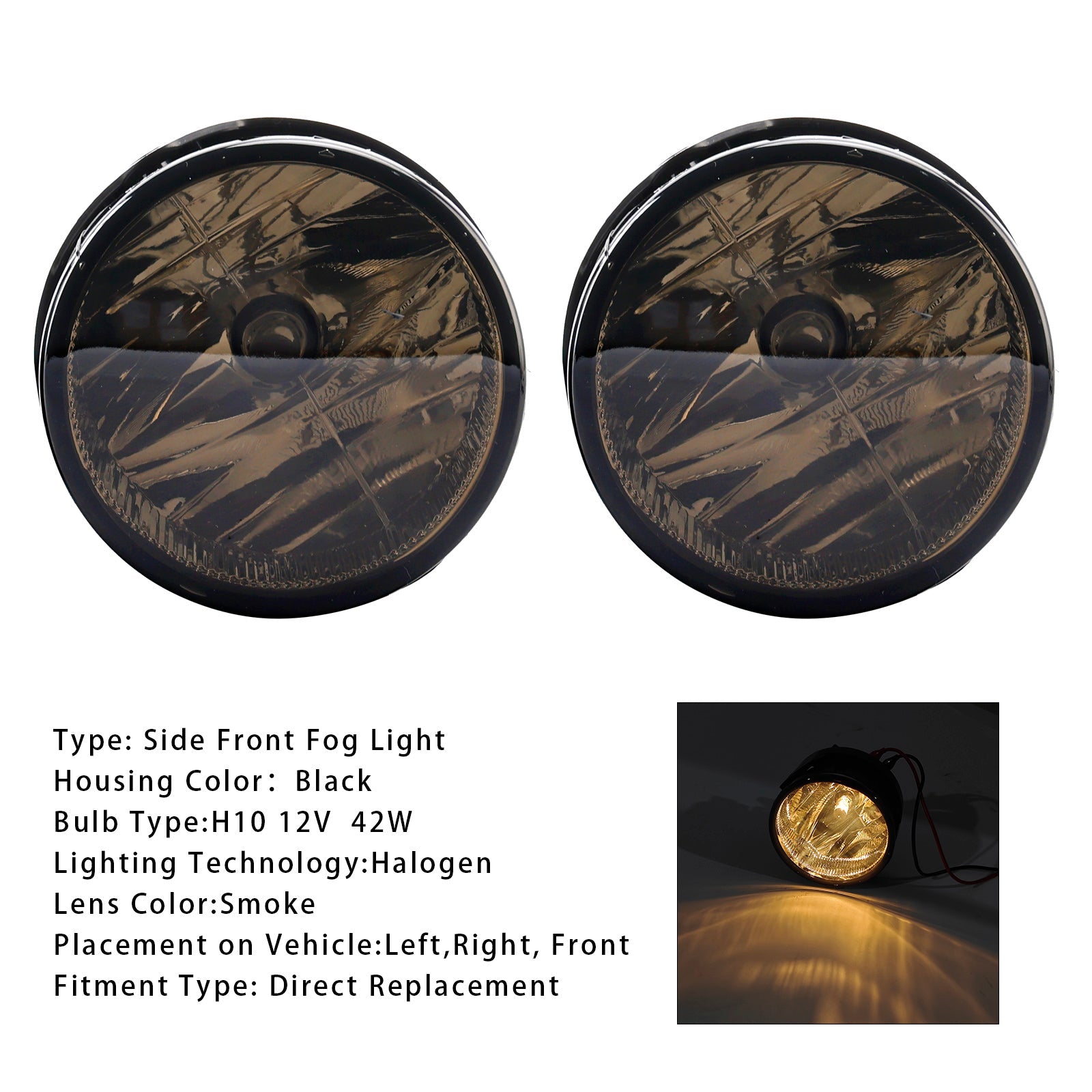 Pari etuvaloja lamppuilla Ford Expedition 2007-2014, savustetut lasit