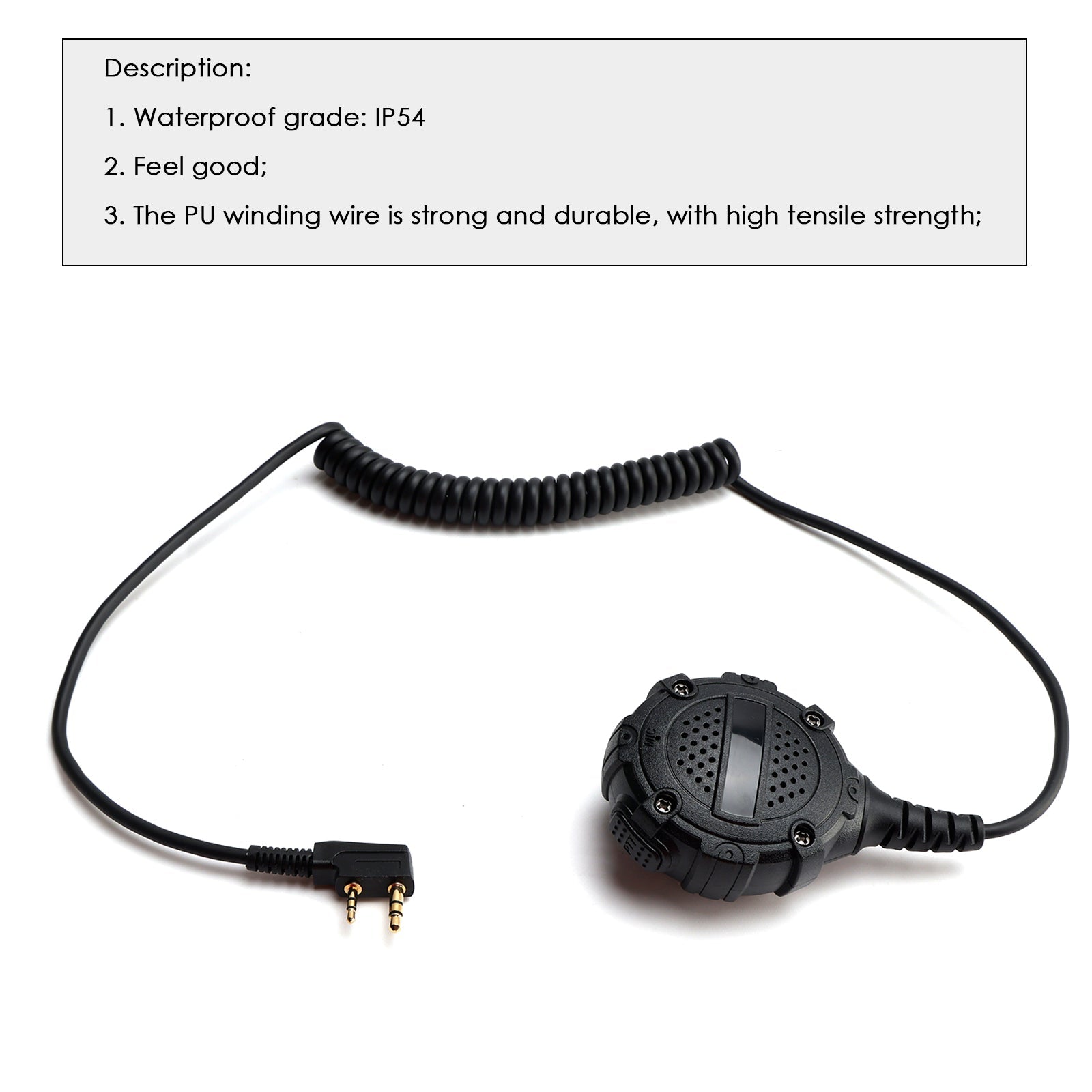 Microphone haut-parleur rond K-SM28 pour TK-208 TH-D7 RPU416A KG-UVD1 TG-K4AT PX-777