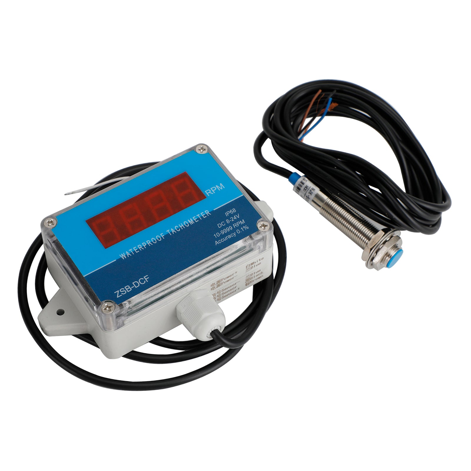 DC 8-24V Hall-toerenteller digitale motorsnelheidsmetertester