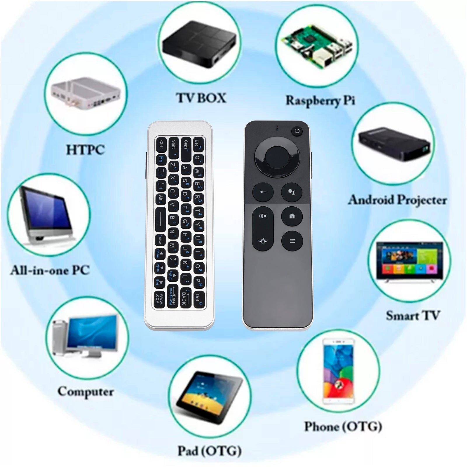 Telecomando vocale intelligente T1'Mini tastiera wireless con telecomando IR Learning