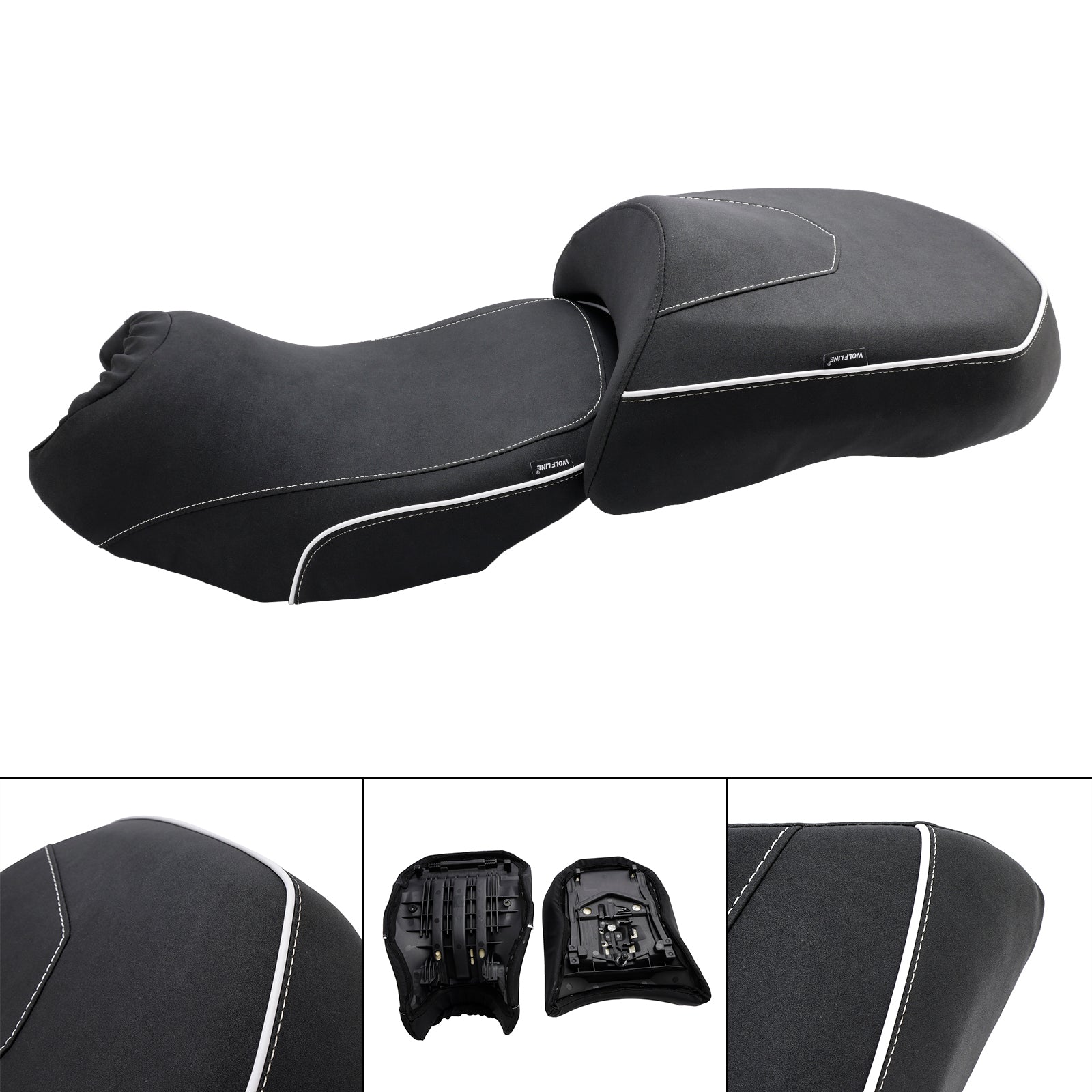 Siège conducteur/passager avant/arrière noir de remplacement pour BMW R1250GS/GS ADV 2019-2023