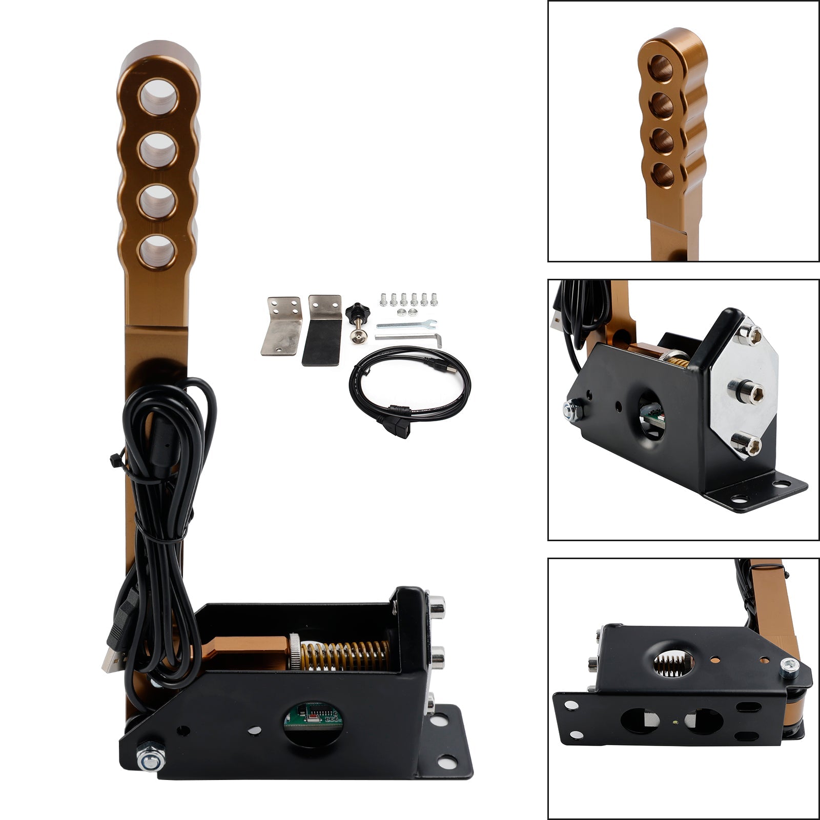 14 -bittinen kilpa -käsijarru USB SIM -PC: lle, jossa on omaisuuspihdit G27/G29/T300/T500