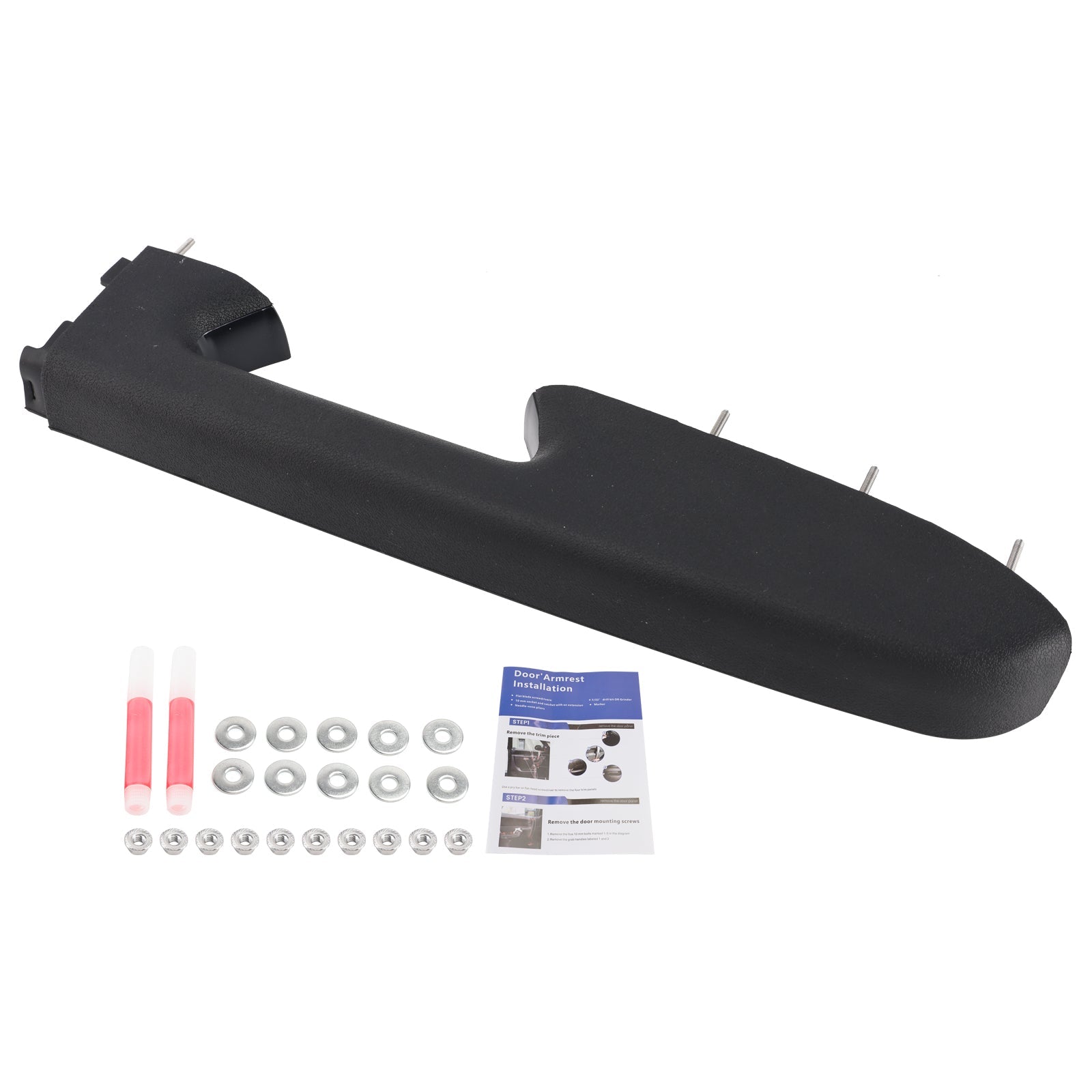 Kit de réparation d'accoudoir avant droit pour Chevy Silverado 1500 2500HD 3500HD 10-14 Noir
