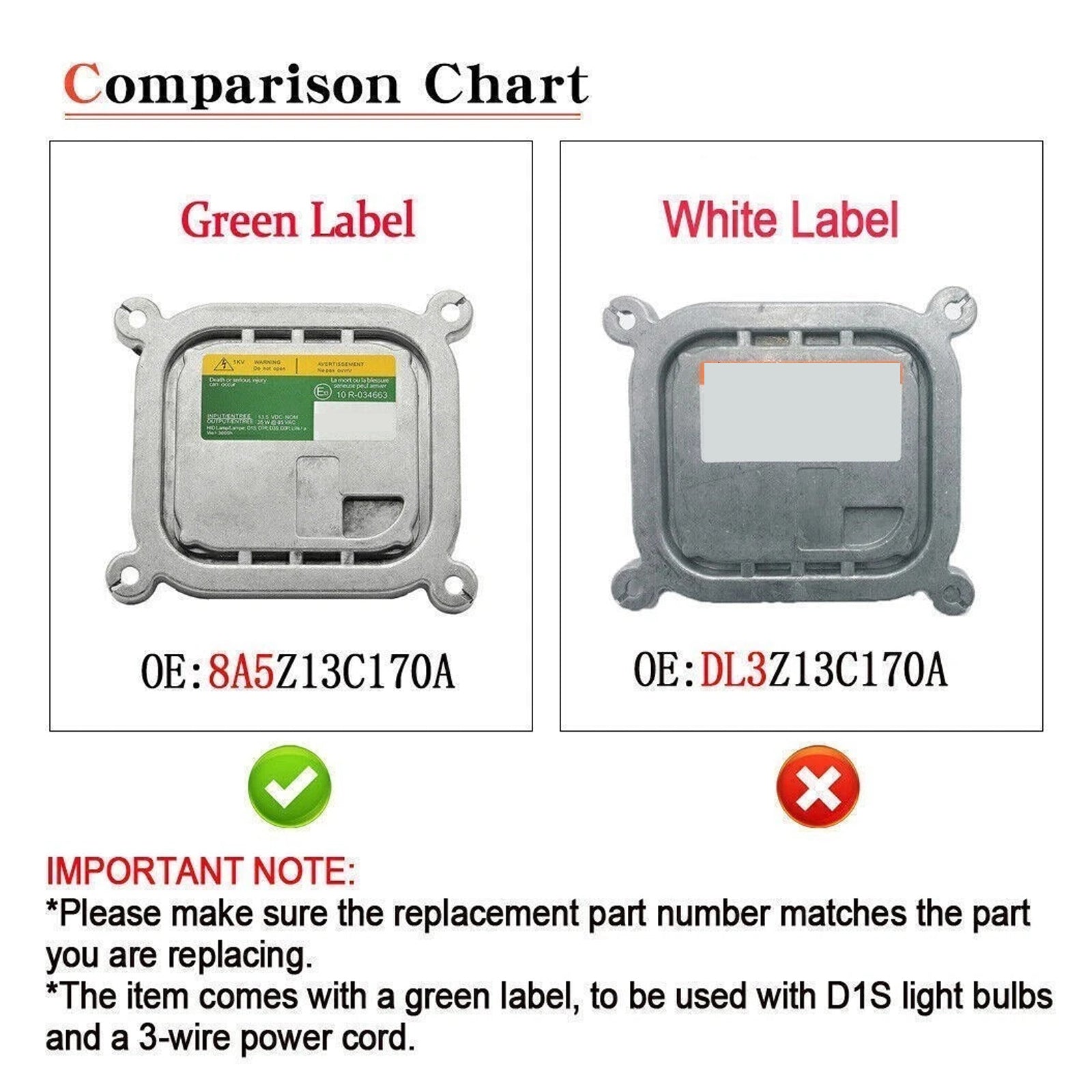 Kit de módulo de control de lastre de faros de xenón HID para Ford Mustang 2010-2019
