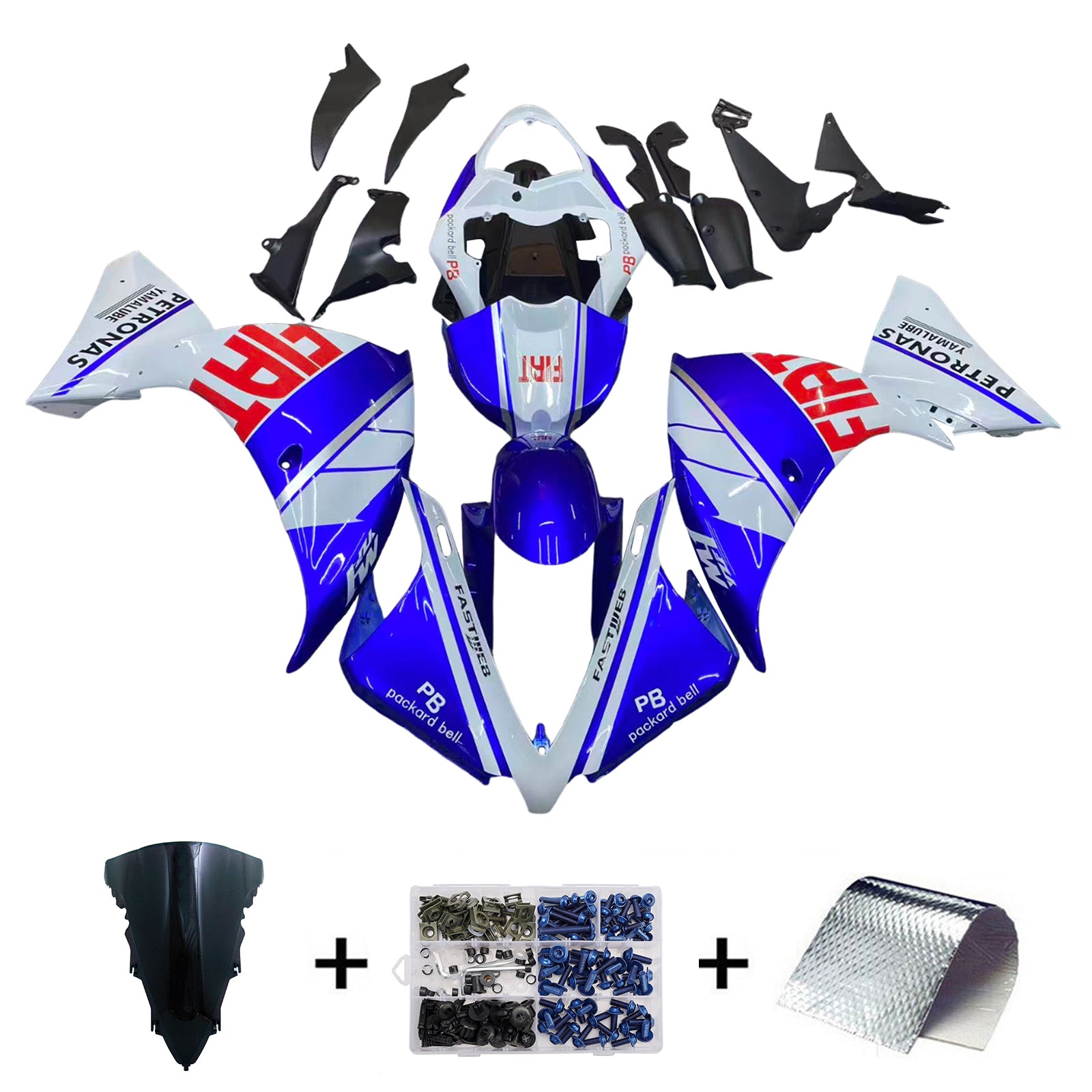 Kit de carénage à injection en plastique ABS pour Yamaha YZF 1000 R1 2012-2014