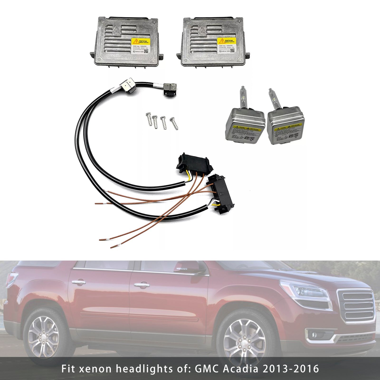2013-2016 Xenon-ajovalot valmistajalta: GMC Acadia 2x D3S Xenon Ballast ja HID-polttimolankasarjan ohjausyksikkö 13503432