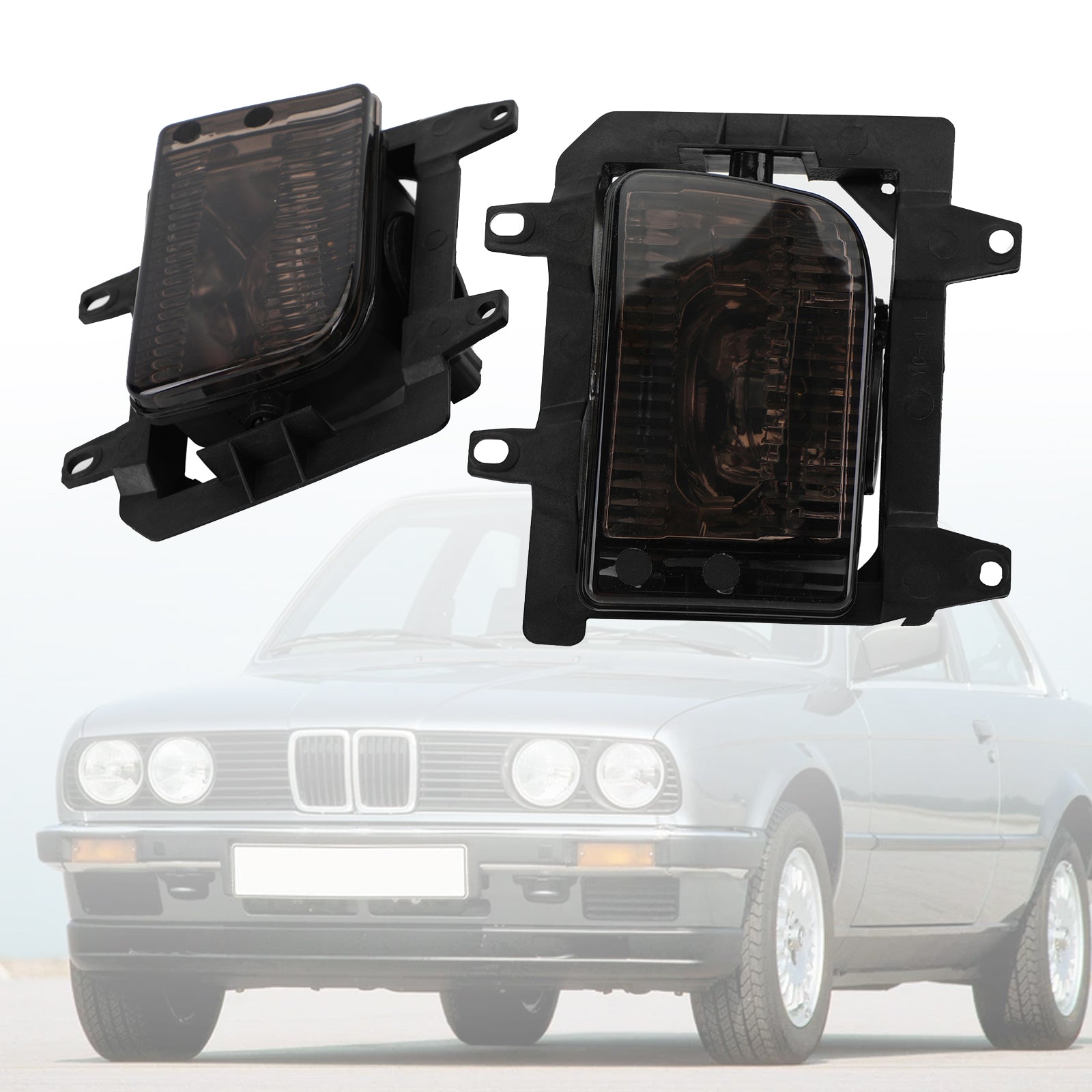 Coppia di luci della nebbia sinistra e destra anteriore senza lampadine per la BMW 3 Serie E30 1985-1993