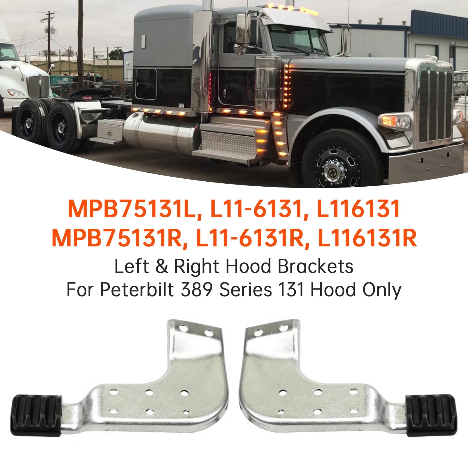 Levi in desni komplet podpornih pokrovov za Peterbilt 389 131 serije MPB75131L MPB75131R