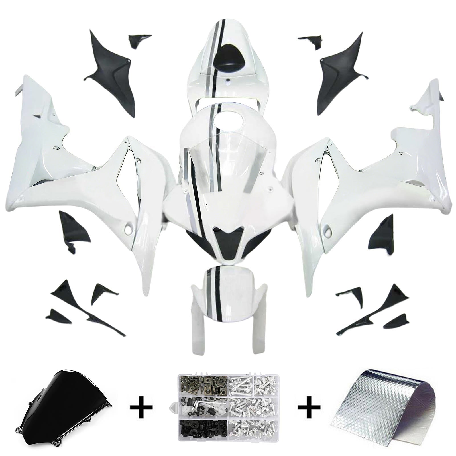 Kit de carénage par injection, carrosserie en plastique ABS pour Honda CBR600RR 2007-2008 F5