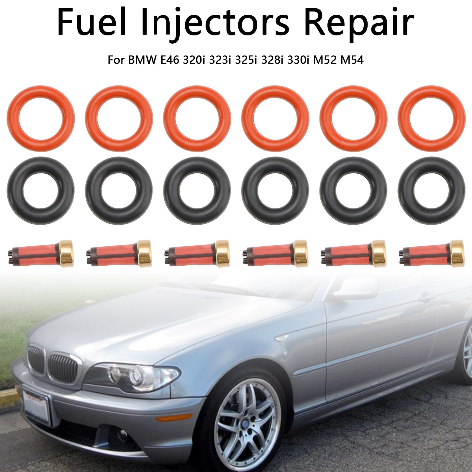 Kits de réparation d'injecteur de carburant BMW E46 320i 323i 325i 328i 330i M52 M54 13537546244 13641437487