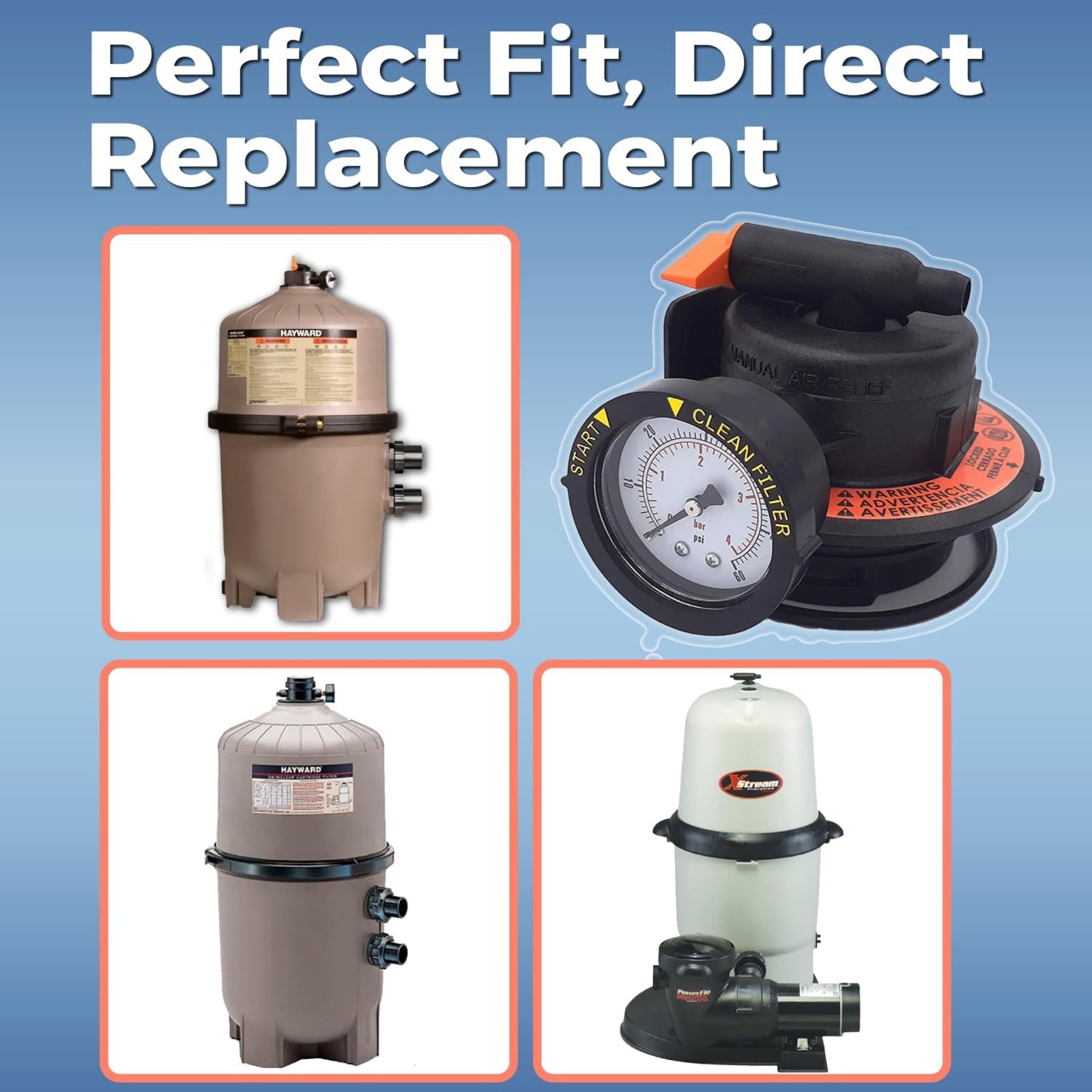 DEX2420MAR2 Zespół ręcznego odpowietrzania filtra basenowego z wkładem