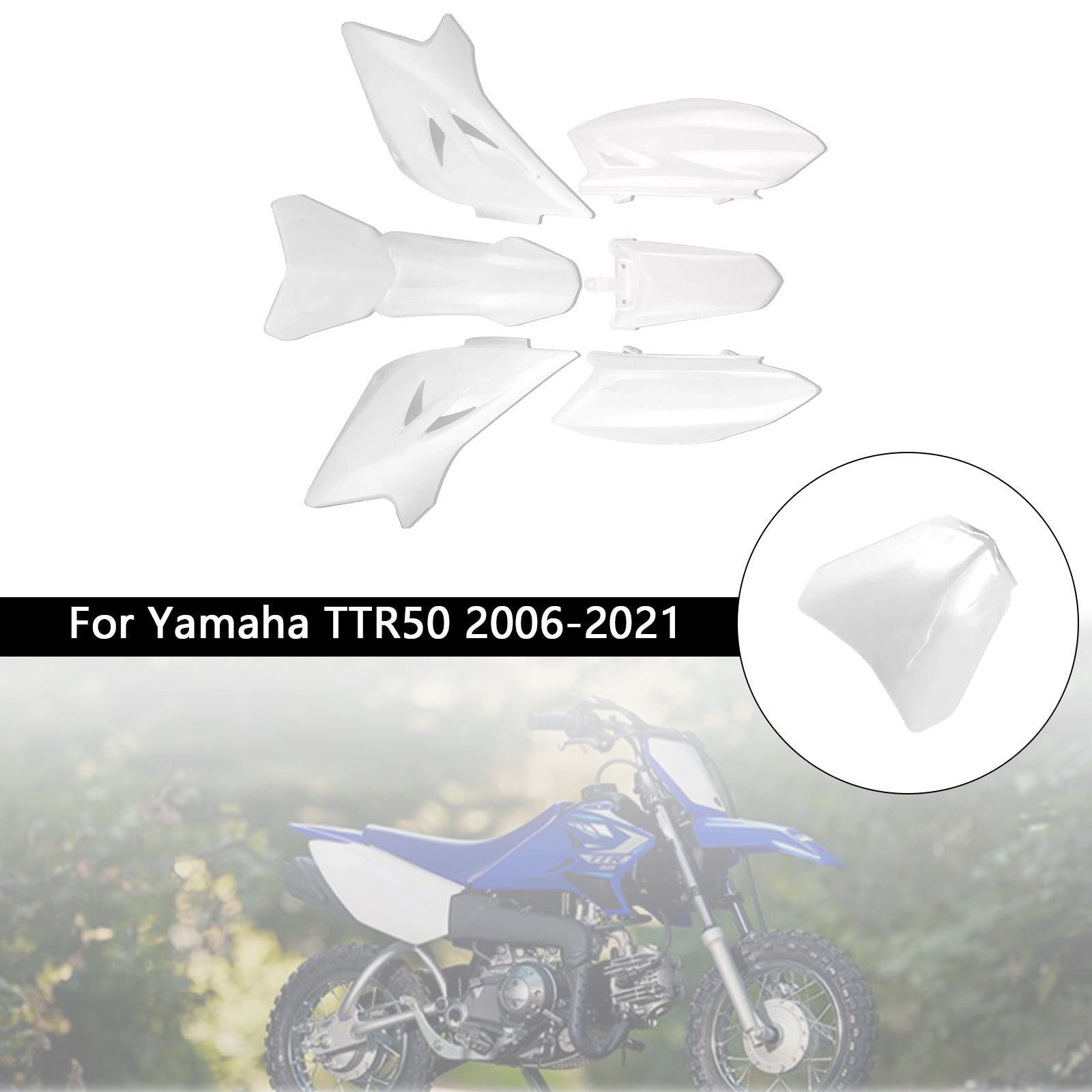 Kit per il corpo in plastica per carenatura di fango anteriore e posteriore per Yamaha TTR50 2006-2021