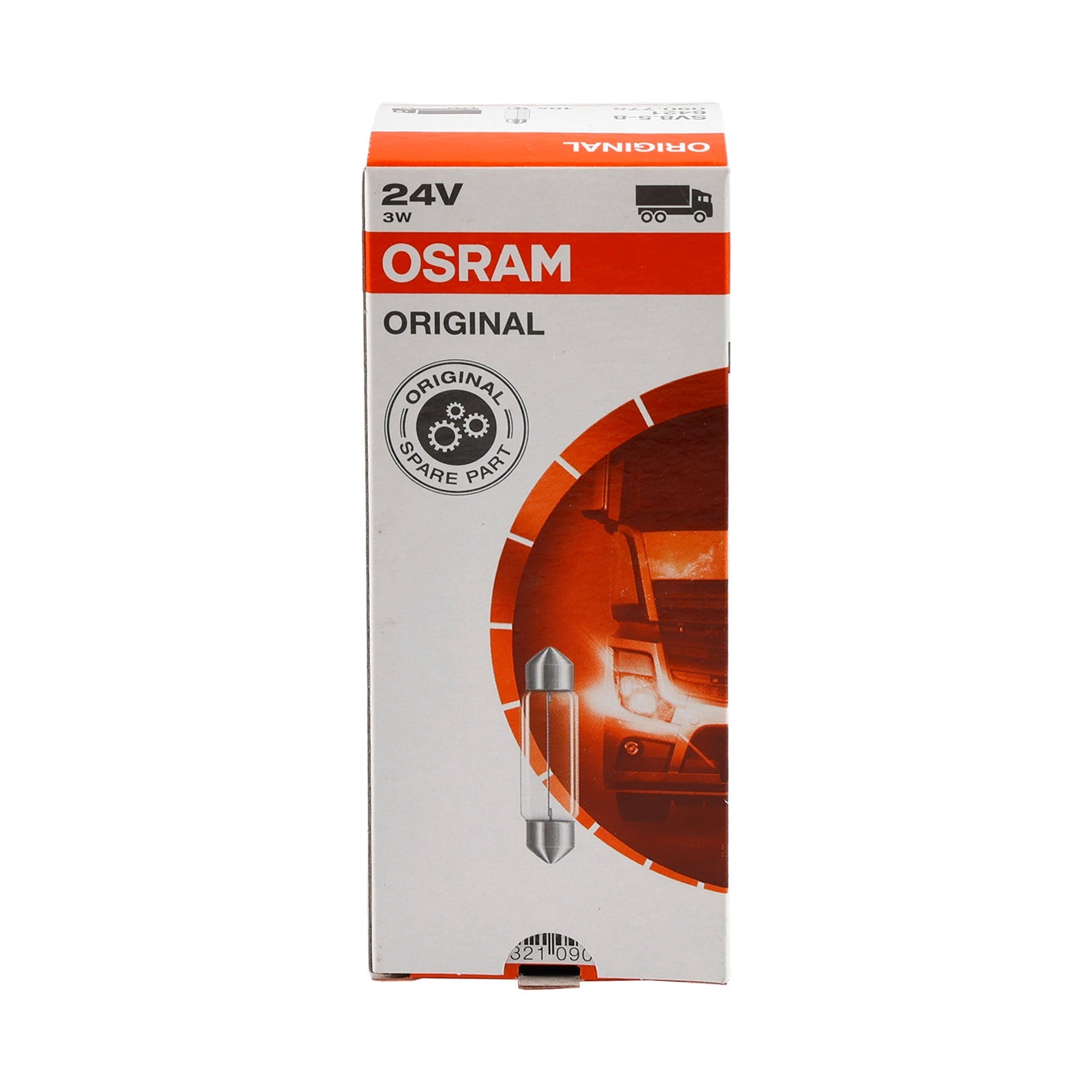 Lot de 10 ampoules tubulaires pour éclairage de voiture C5W SV8.5 6421 24 V 3 W pour OSRAM