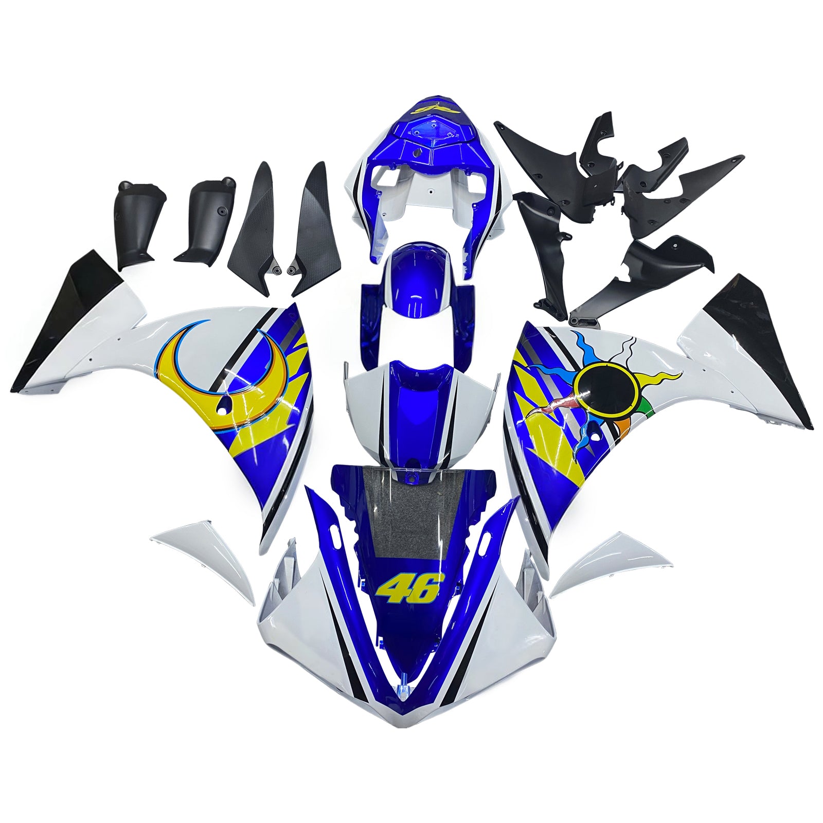 Kit de carénage en plastique ABS injecté compatible avec Yamaha YZF-R1 2009-2011