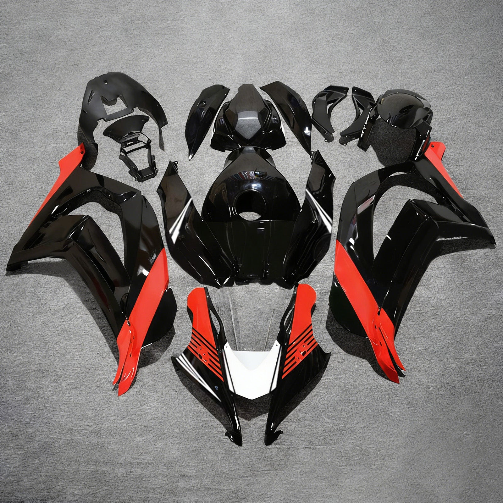 Kit de carénage en plastique ABS injecté compatible avec Kawasaki ZX10R 2016-2020