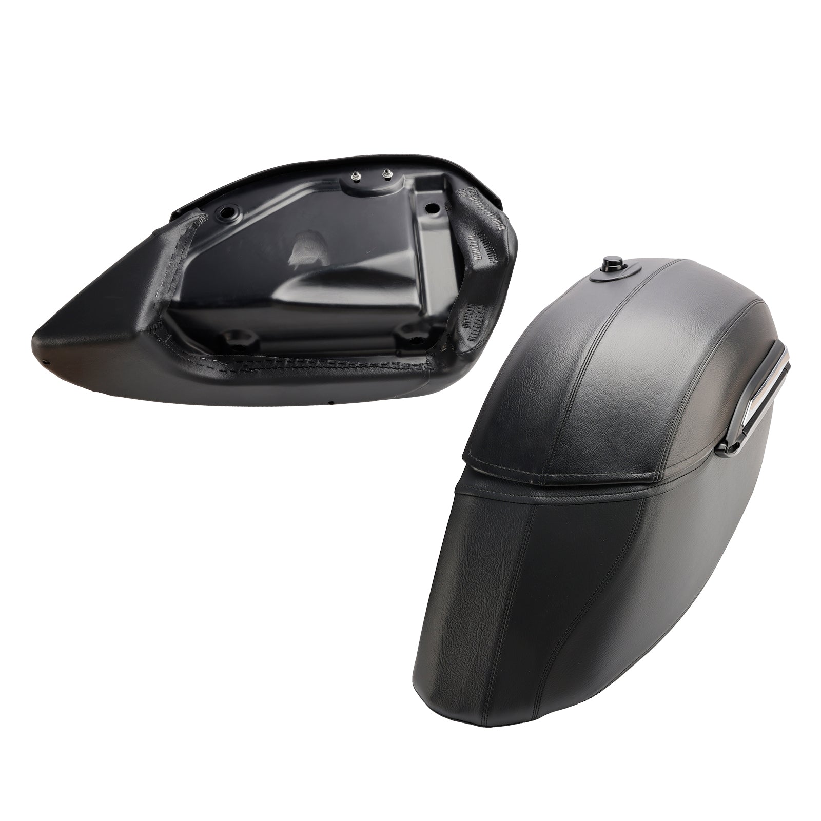 Borse laterali in poliuretano nero per Kawasaki Vulcan S 650 Vn/En650 (2015-2023).