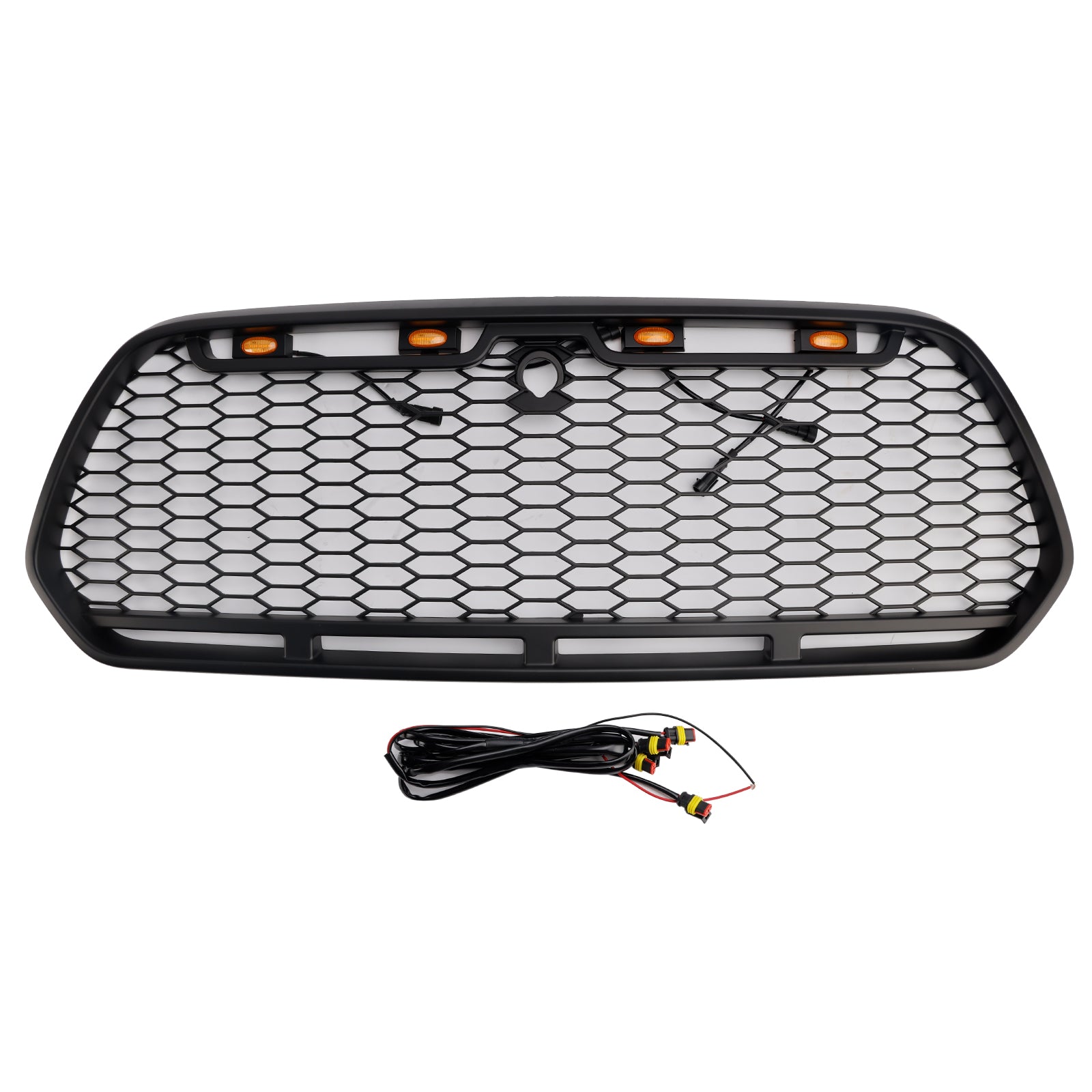 Mate de la cuadrícula delantero negro con LED para Ford Transit Mk8 Raptor 2015-2018