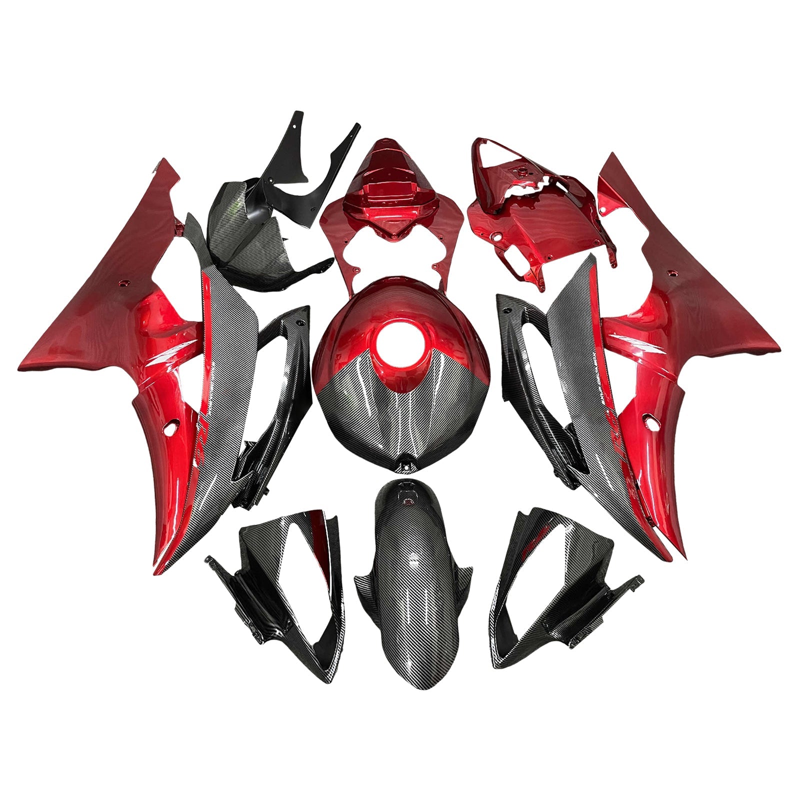 Kit de carénage injecté en plastique ABS pour Yamaha YZFR6 YZF-R6 2008-2016