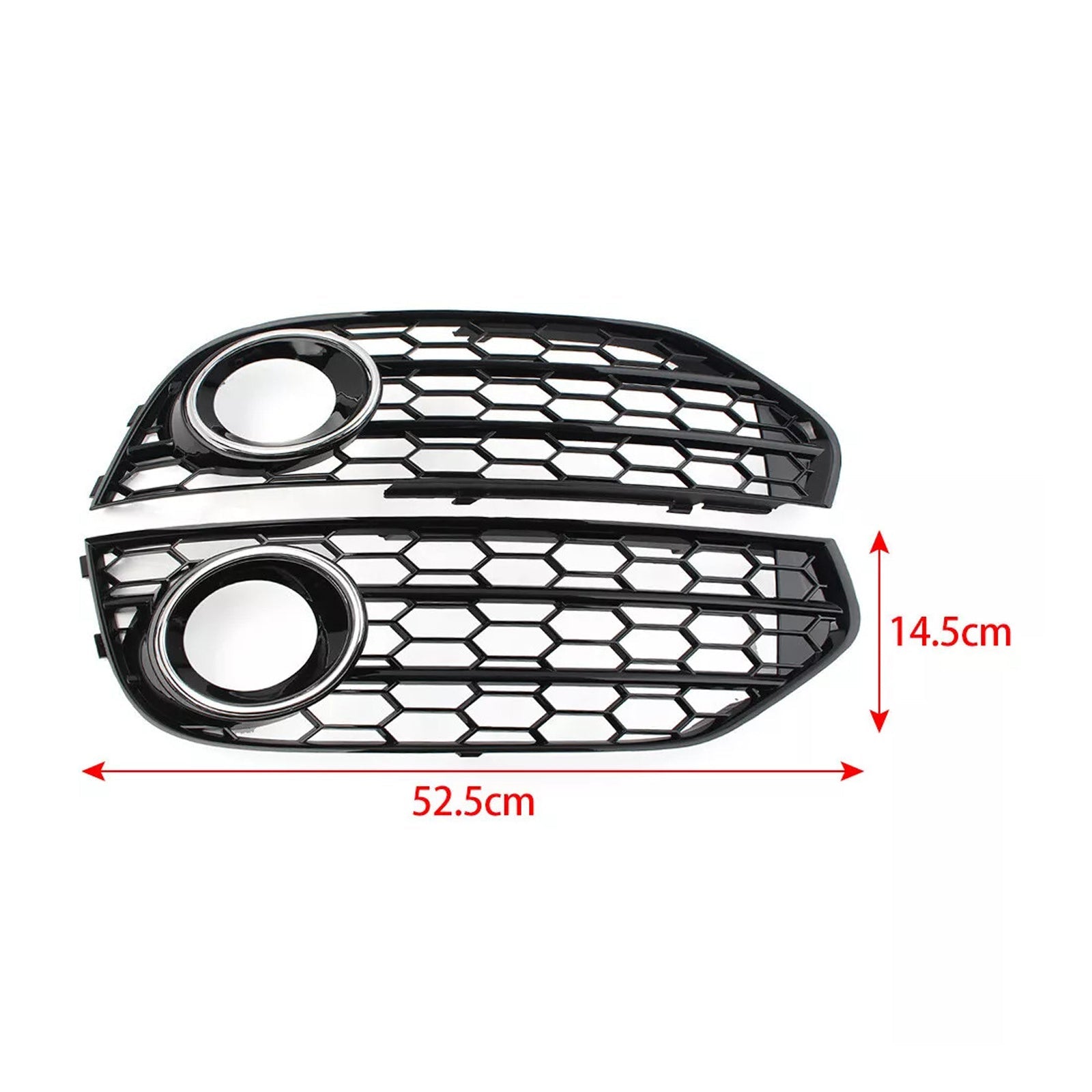 Fuerte cuadrícula de protección de niebla de anidación para el parachoques Audi A4 Allroad B8 2010-2015, negro