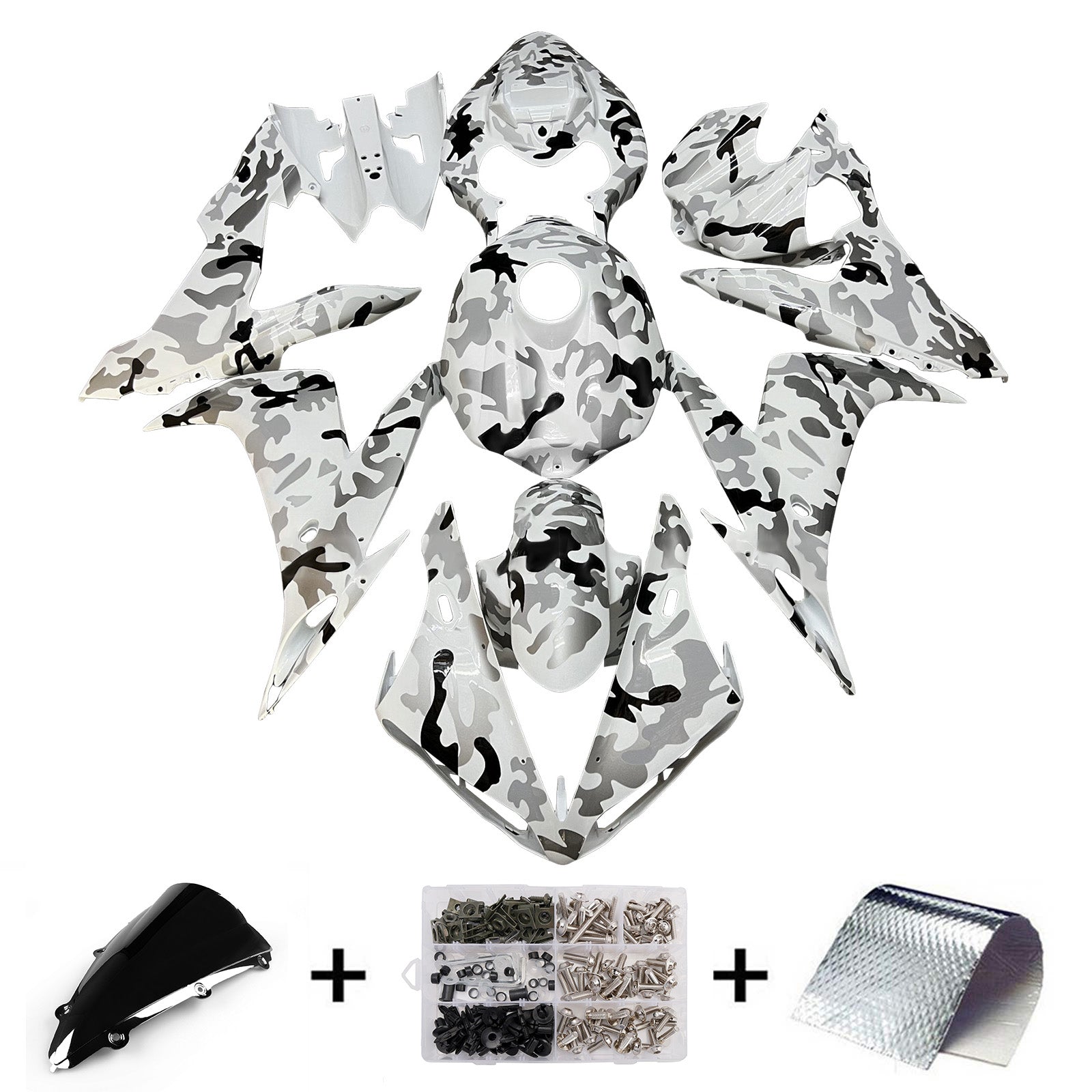 Kit carenatura iniettata in plastica ABS per Yamaha YZFR1 YZF-R1 2004-2006