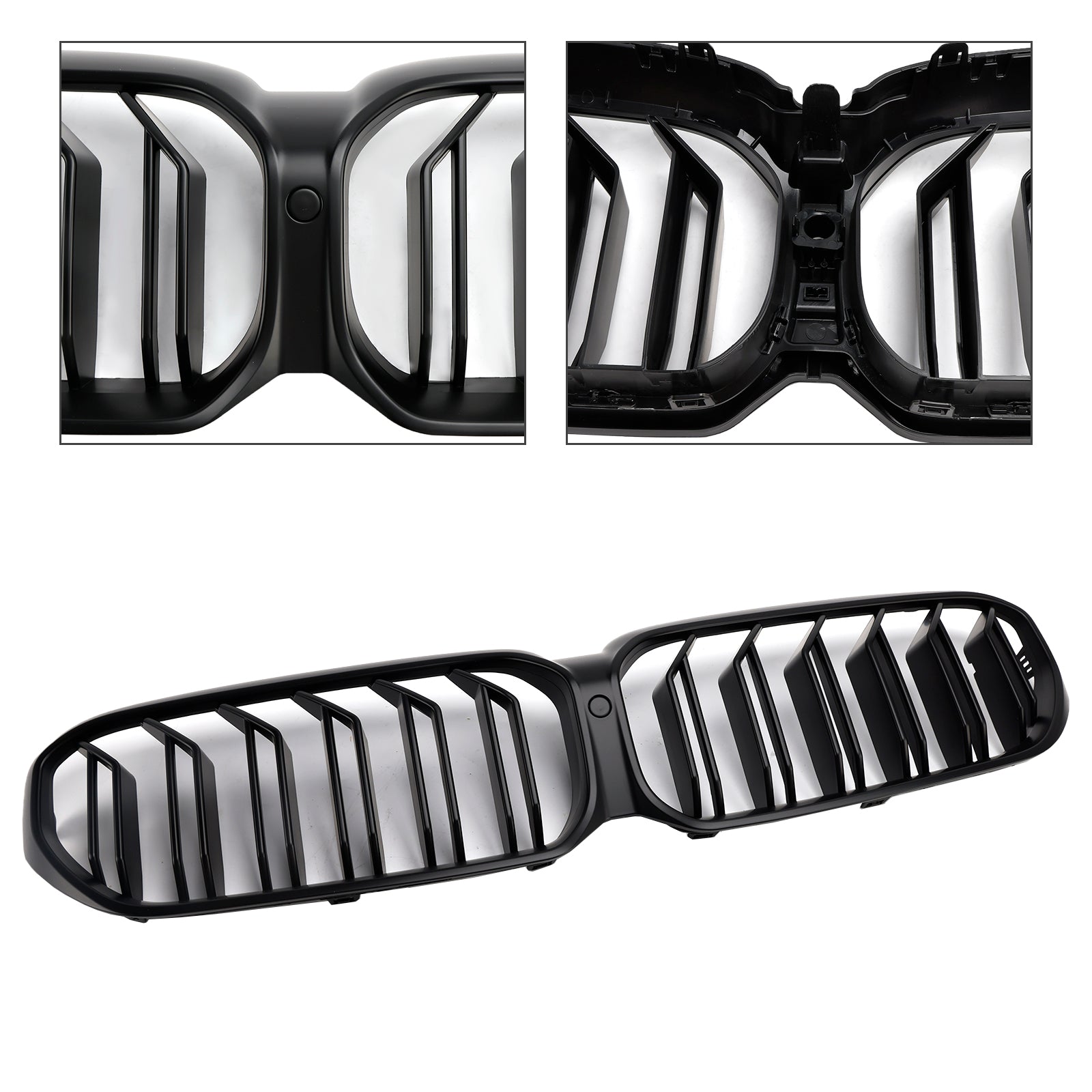 Calandre avant à double lamelles noir mat pour BMW G30 G31 LCI 2021-2024
