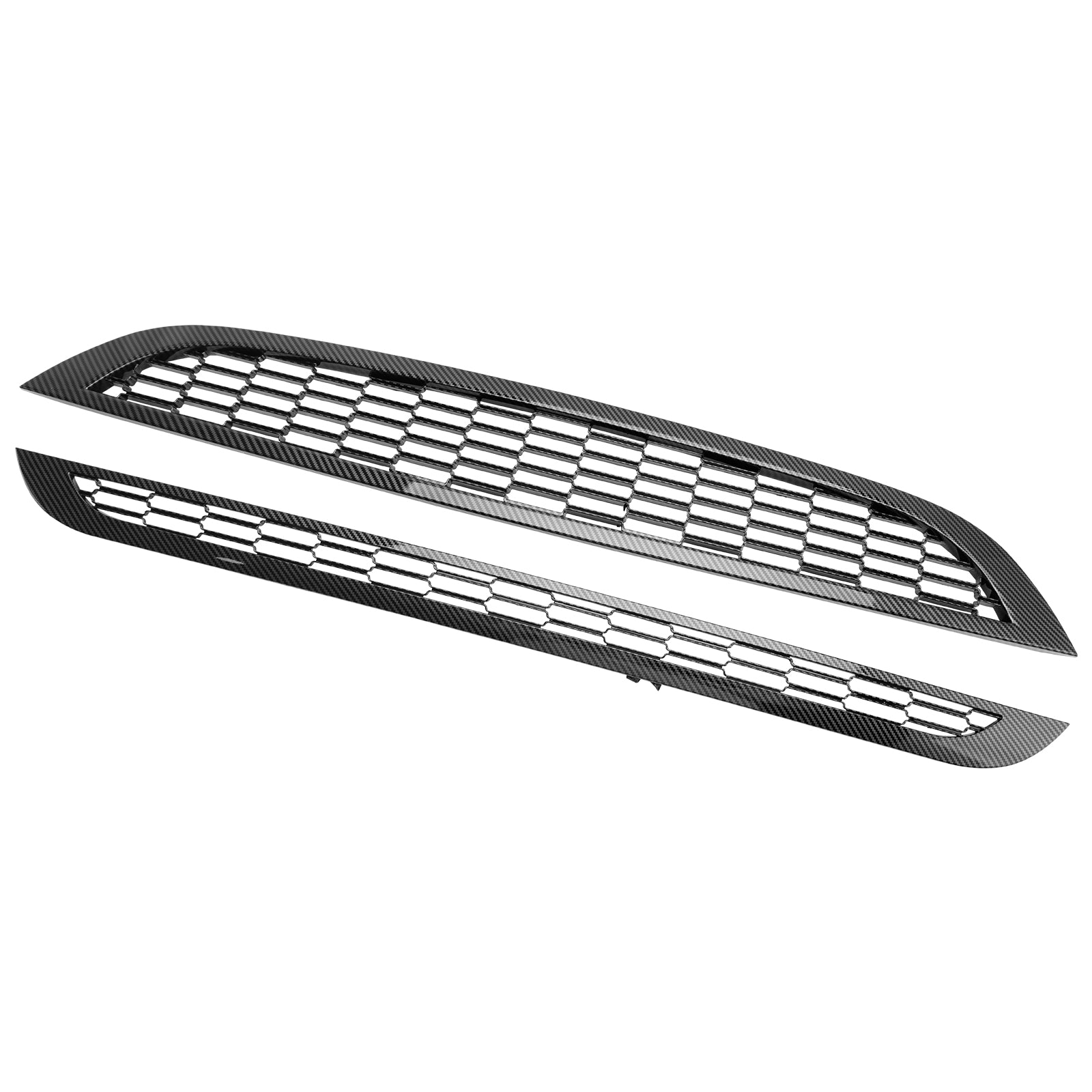 Parrilla frontal de panal de 2 piezas para Mini Cooper R50 R52 R53 2002-2006