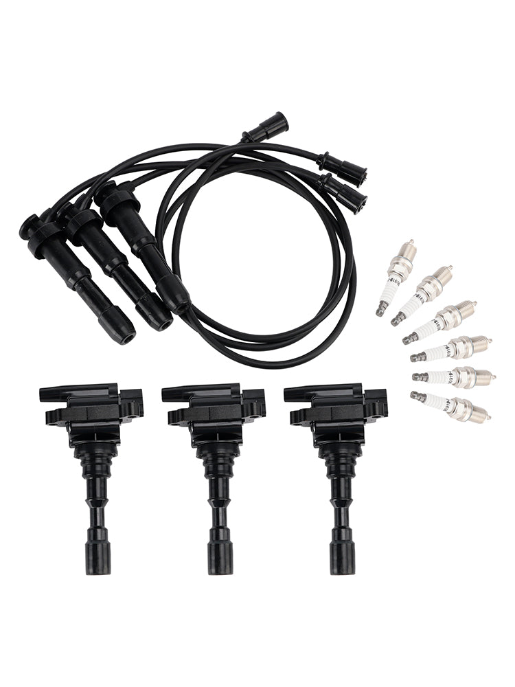 Kia Sorento 3.5L V6 2003-2006 :3 carretes de'encendido, 6 bujías y 3 cables UF431