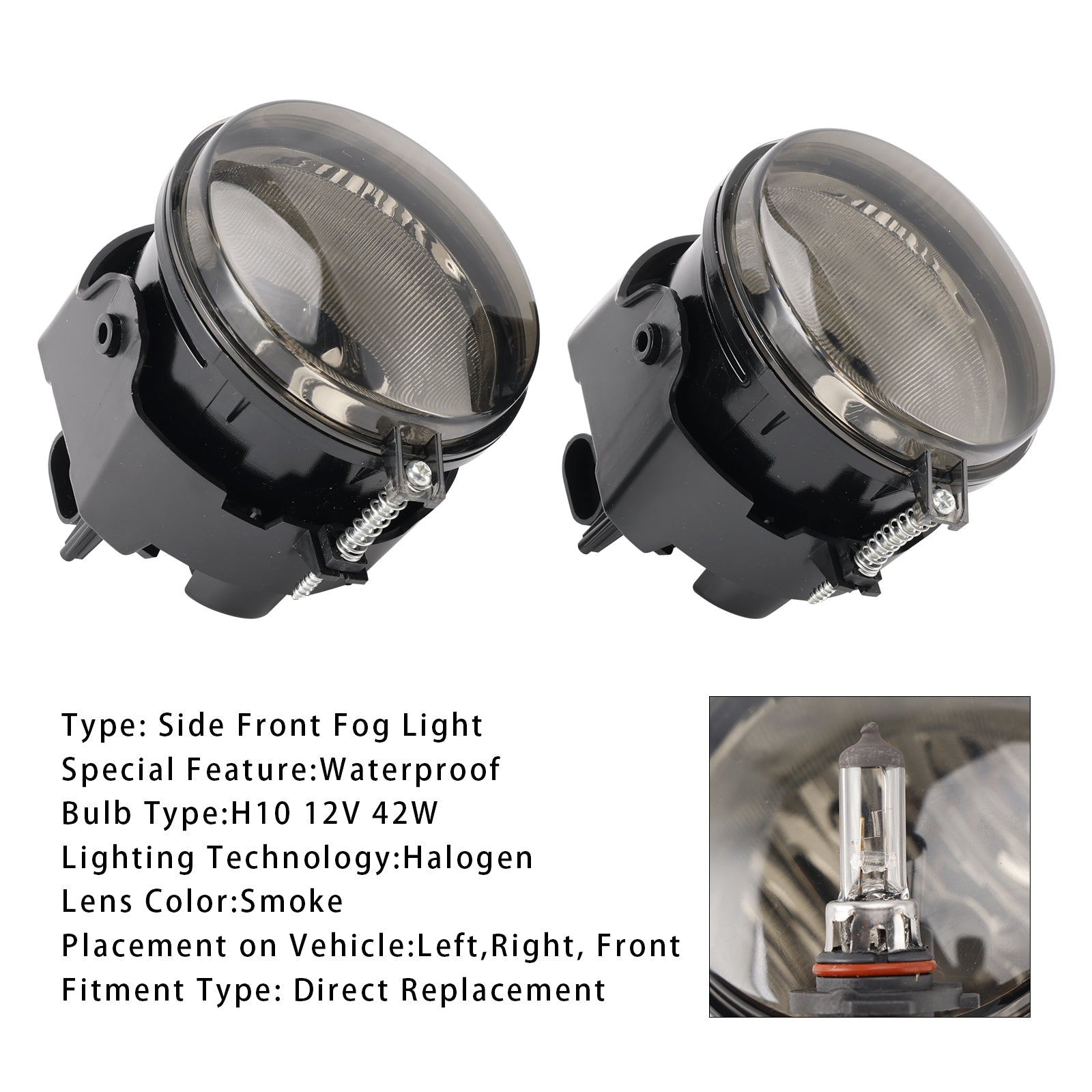 Par de luces antiniebla para Dodge Chrysler Calibre Jeep Compass 4805857AA