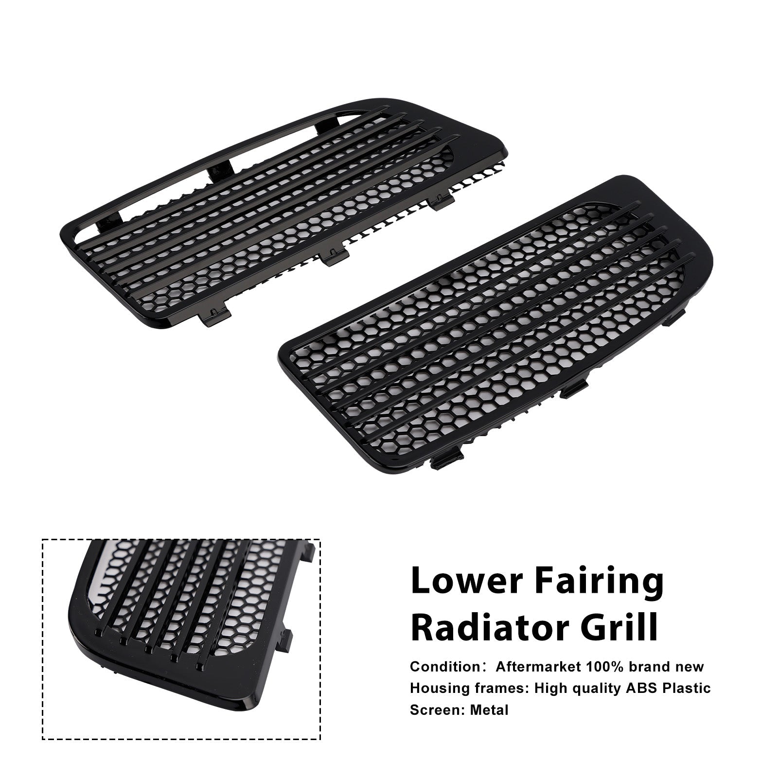 Grille de radiateur de carénage inférieur compatible avec Road Glide King FLHR Special FLTRXS