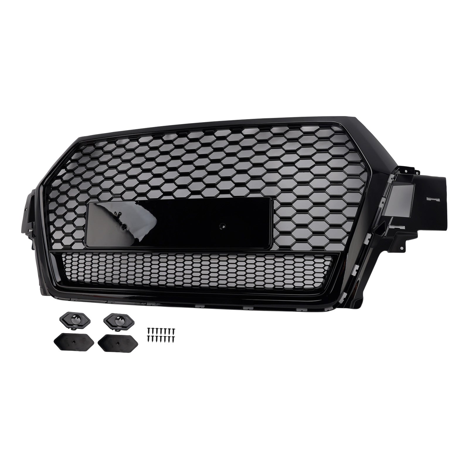 Grille de ventilation de pare-chocs avant en maille noir brillant pour Audi Q7 SQ7 (2016-2019) - Référence : 4M0853651F