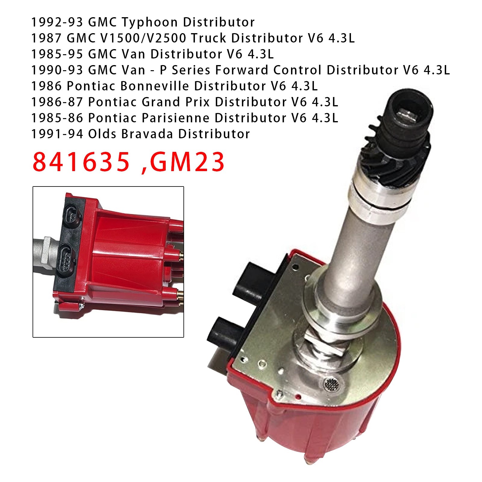 Distributore di&Accensione ad alte prestazioni per camion GMC R1500/R2500 1987 V6 4.3L 841635 GM23