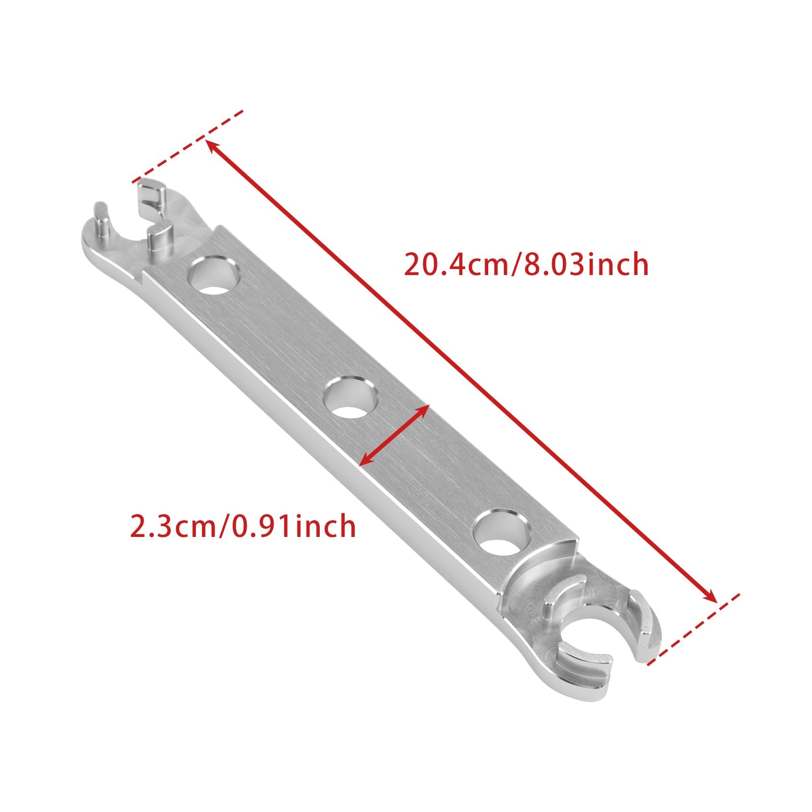 De onderste aluminium dop ontmantelen. Gereedschap gebruikt voor de reconstructie van DVO Saphire/Onyx Forks.